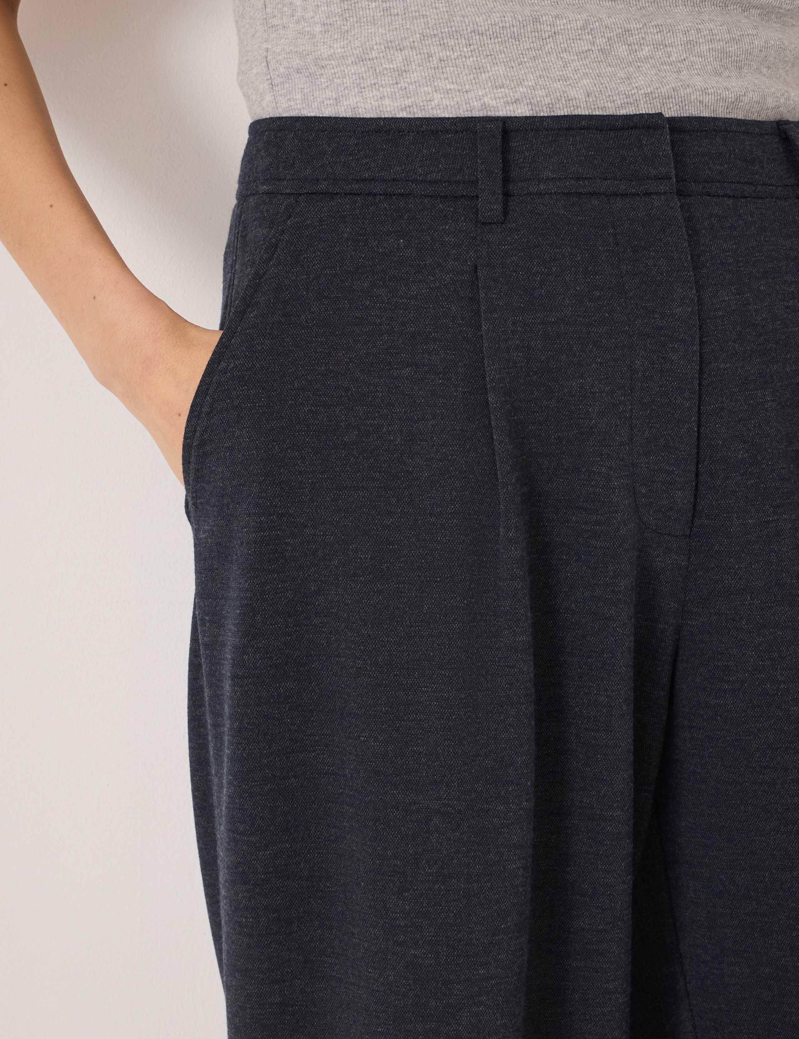 Jersey Tailored Wide Leg Trousers 4 of 5
