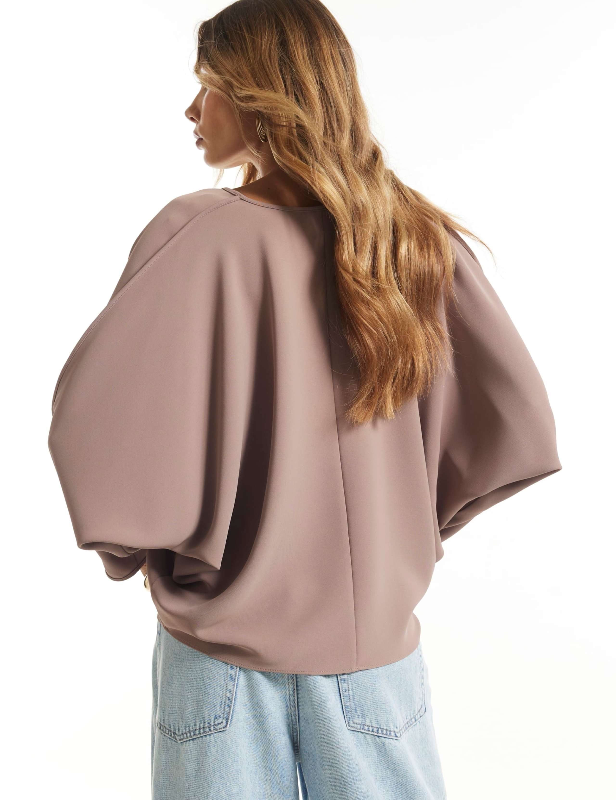 Relaxed Batwing V Neck Top 6 of 6