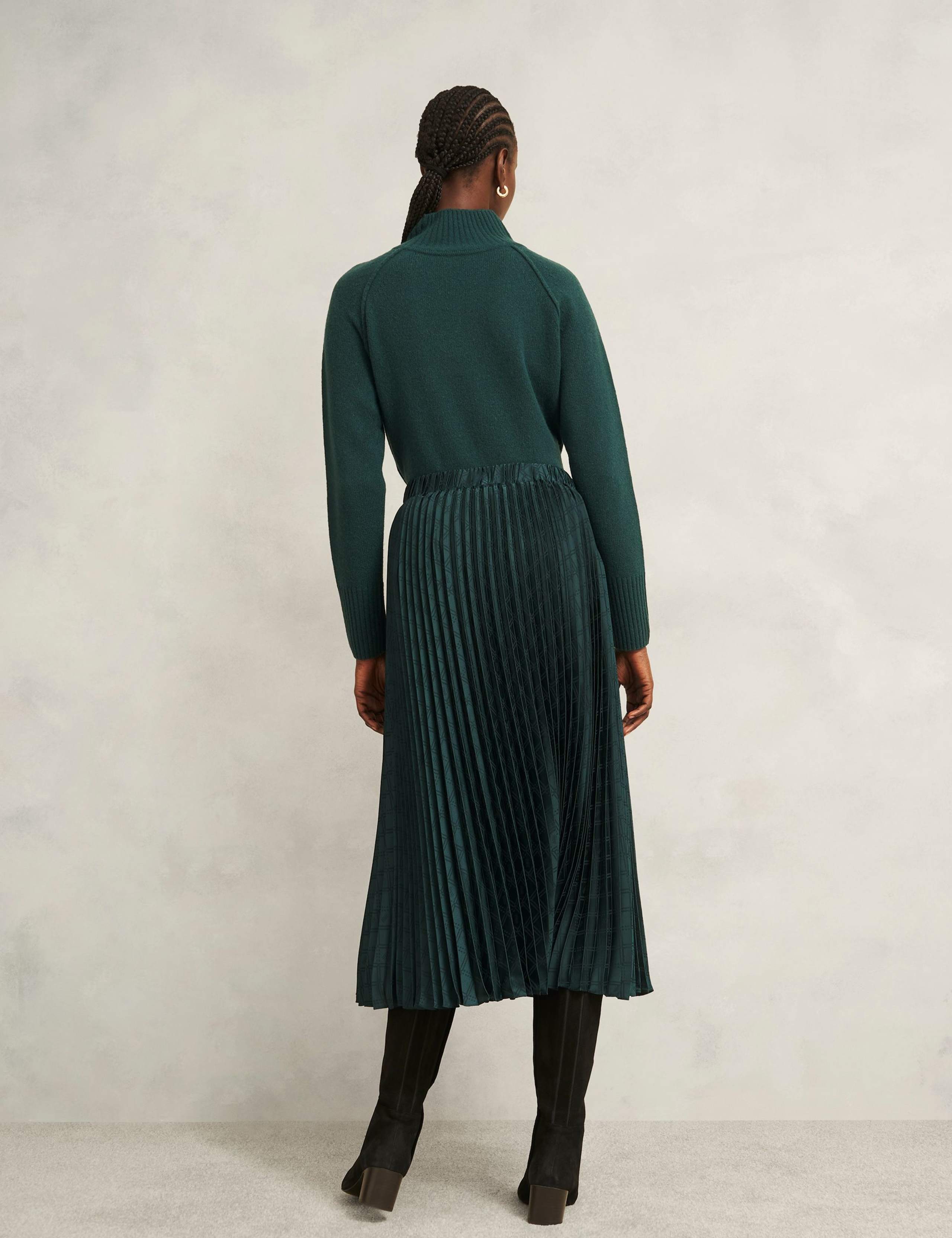 Checked Pleated Midaxi Skirt 4 of 6