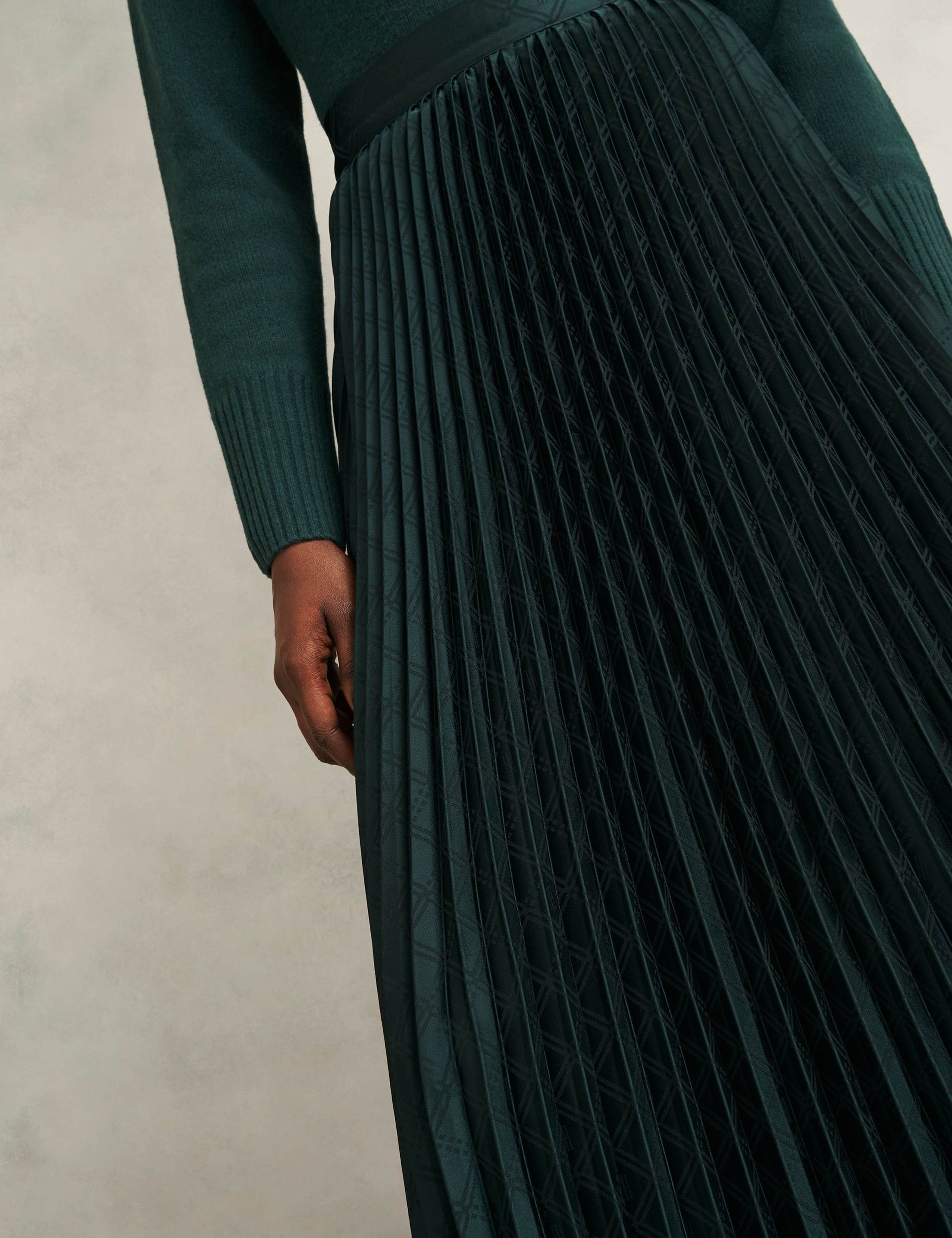 Checked Pleated Midaxi Skirt 6 of 6