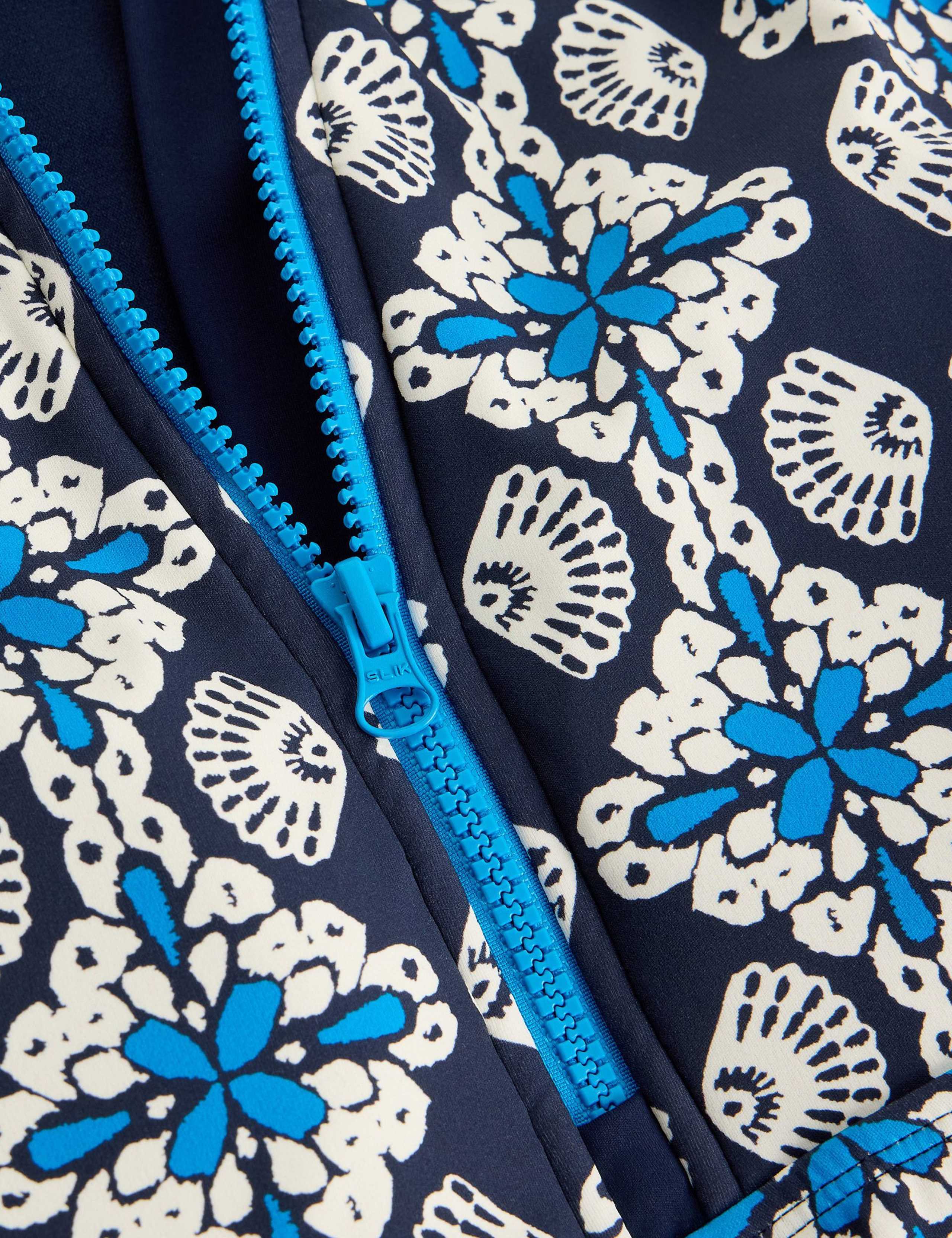 Printed Padded Zip Detail Swimsuit 3 of 6