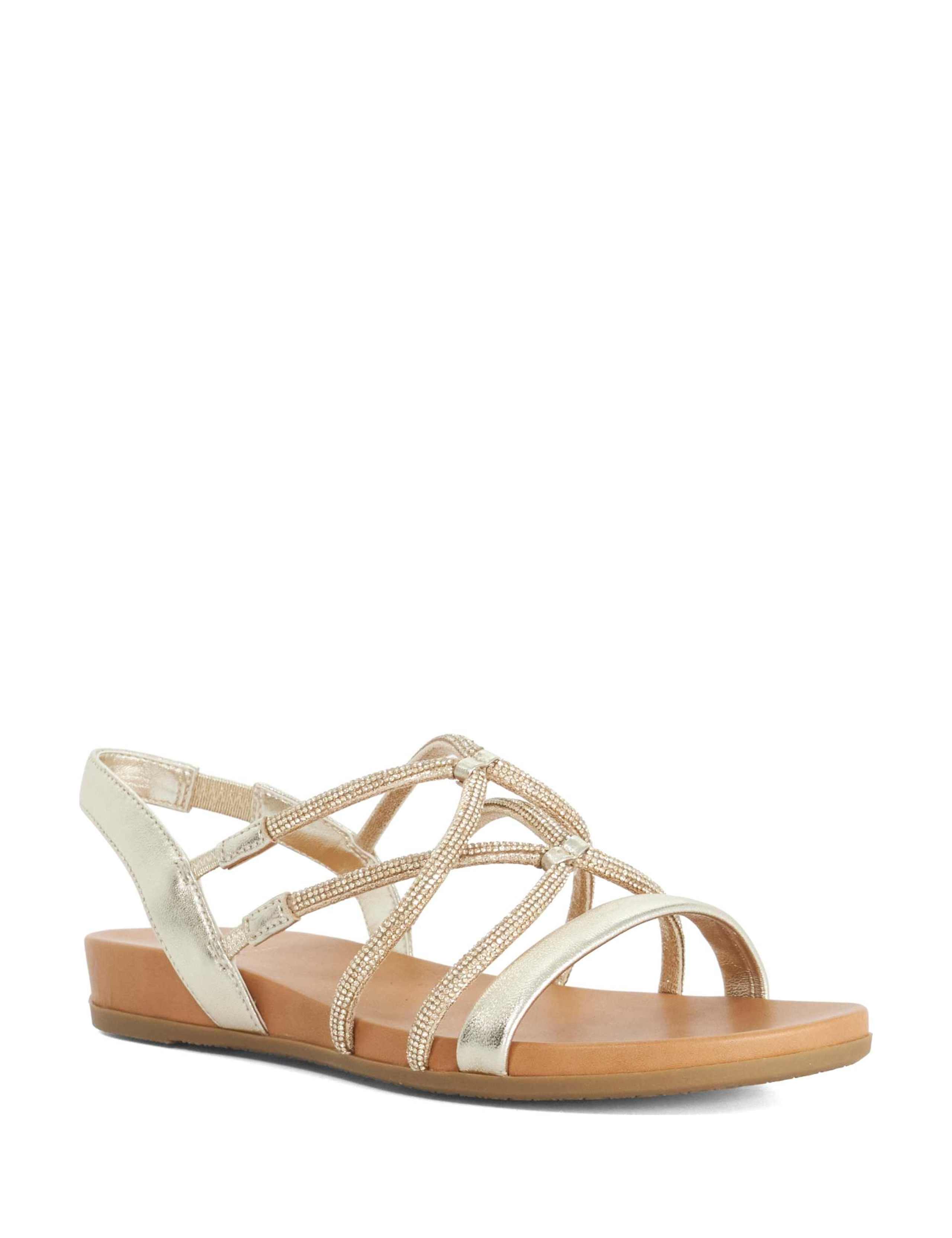 Wide Fit Leather Metallic Flat Sandals 3 of 5