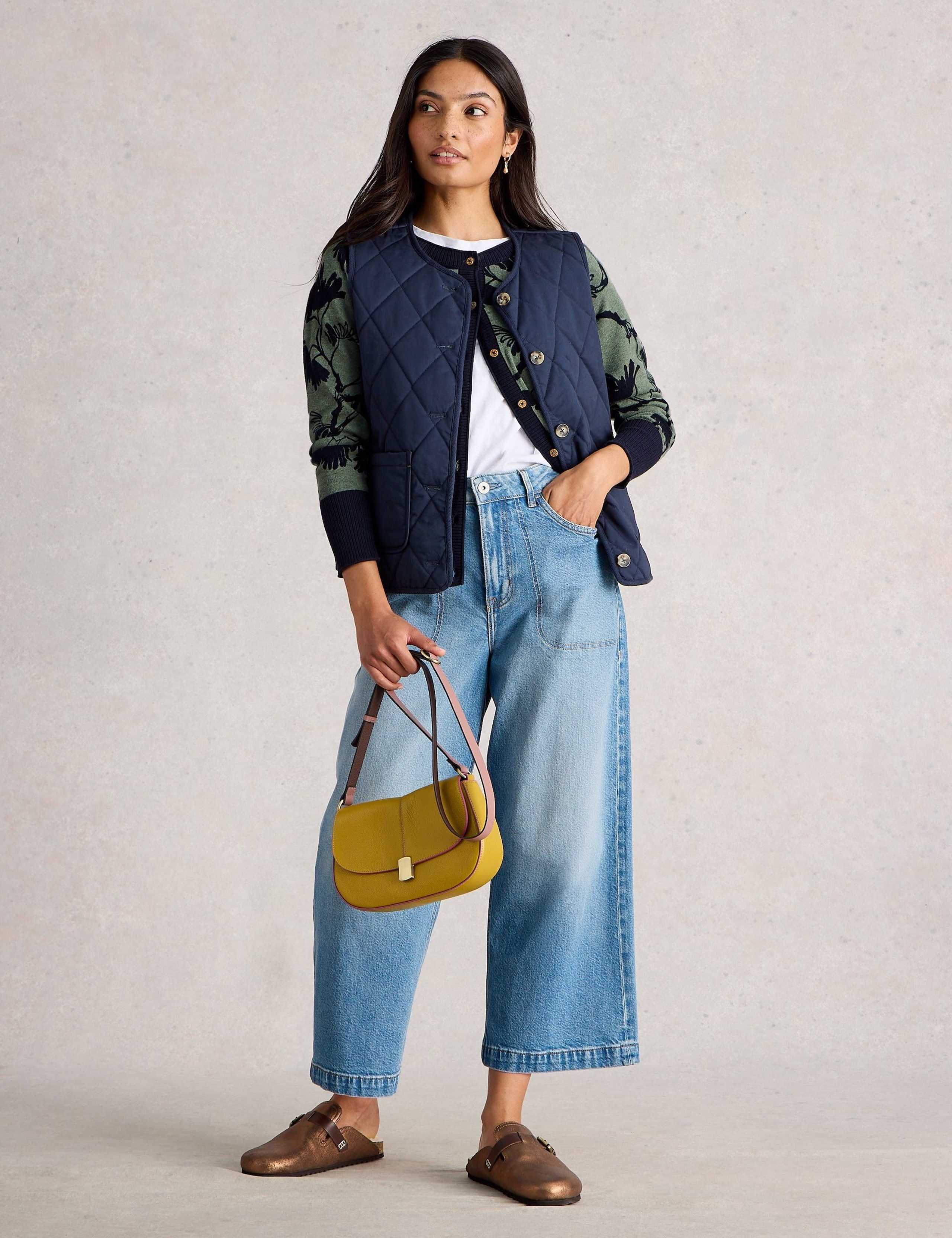 Pure Cotton Floral Crew Neck Cardigan 6 of 6