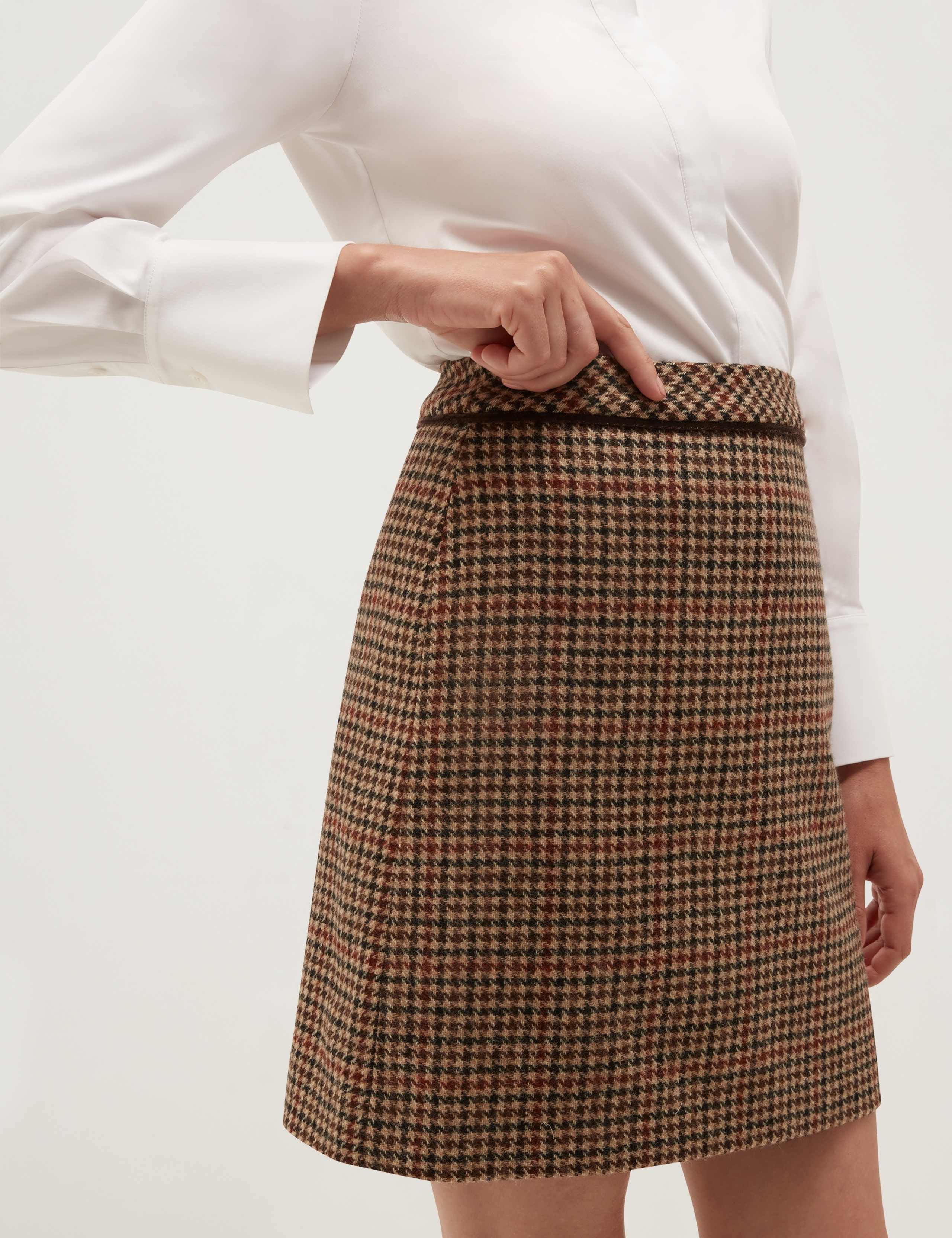 Pure Wool Checked Mini Skirt 4 of 5
