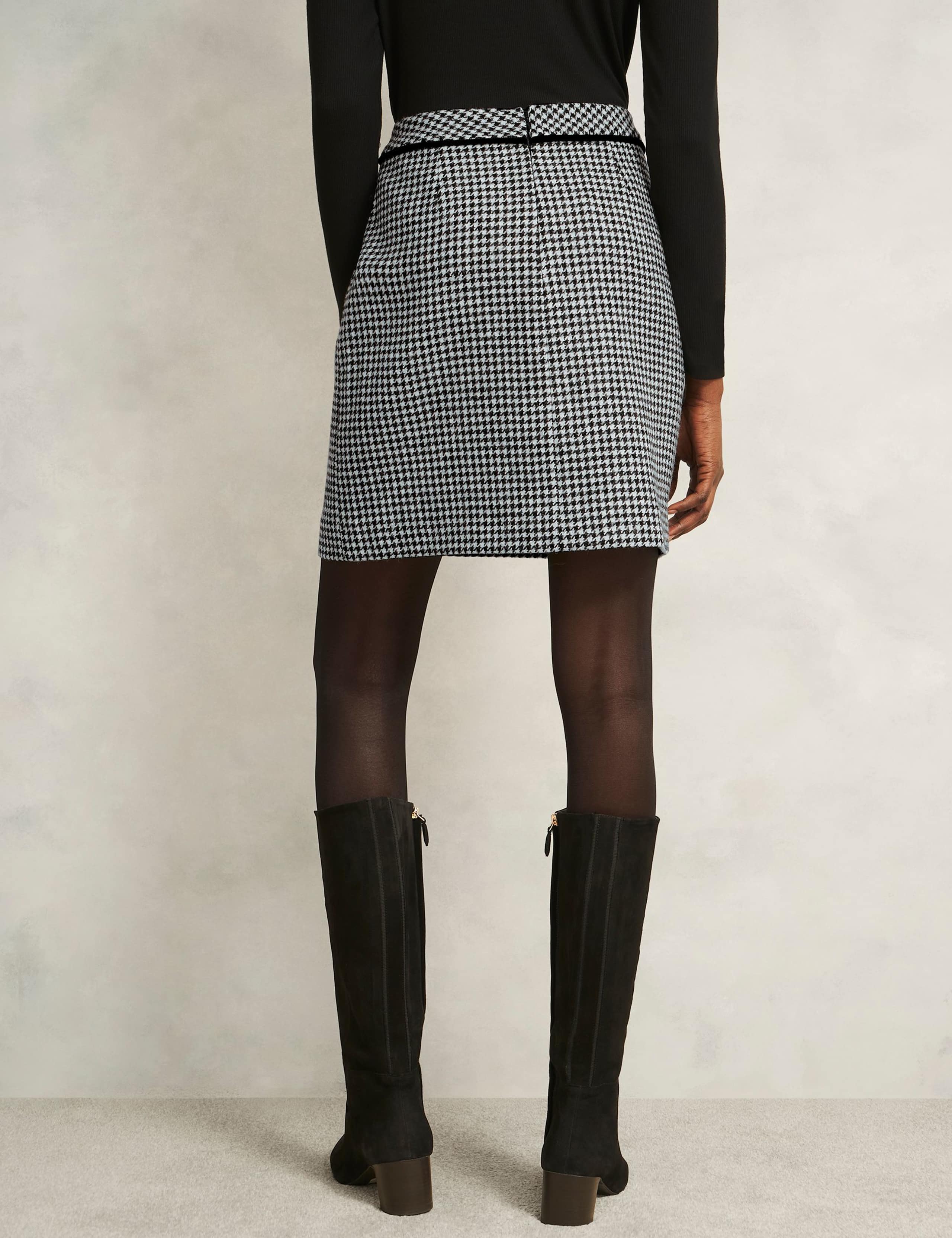 Pure Wool Checked Mini Skirt 3 of 6