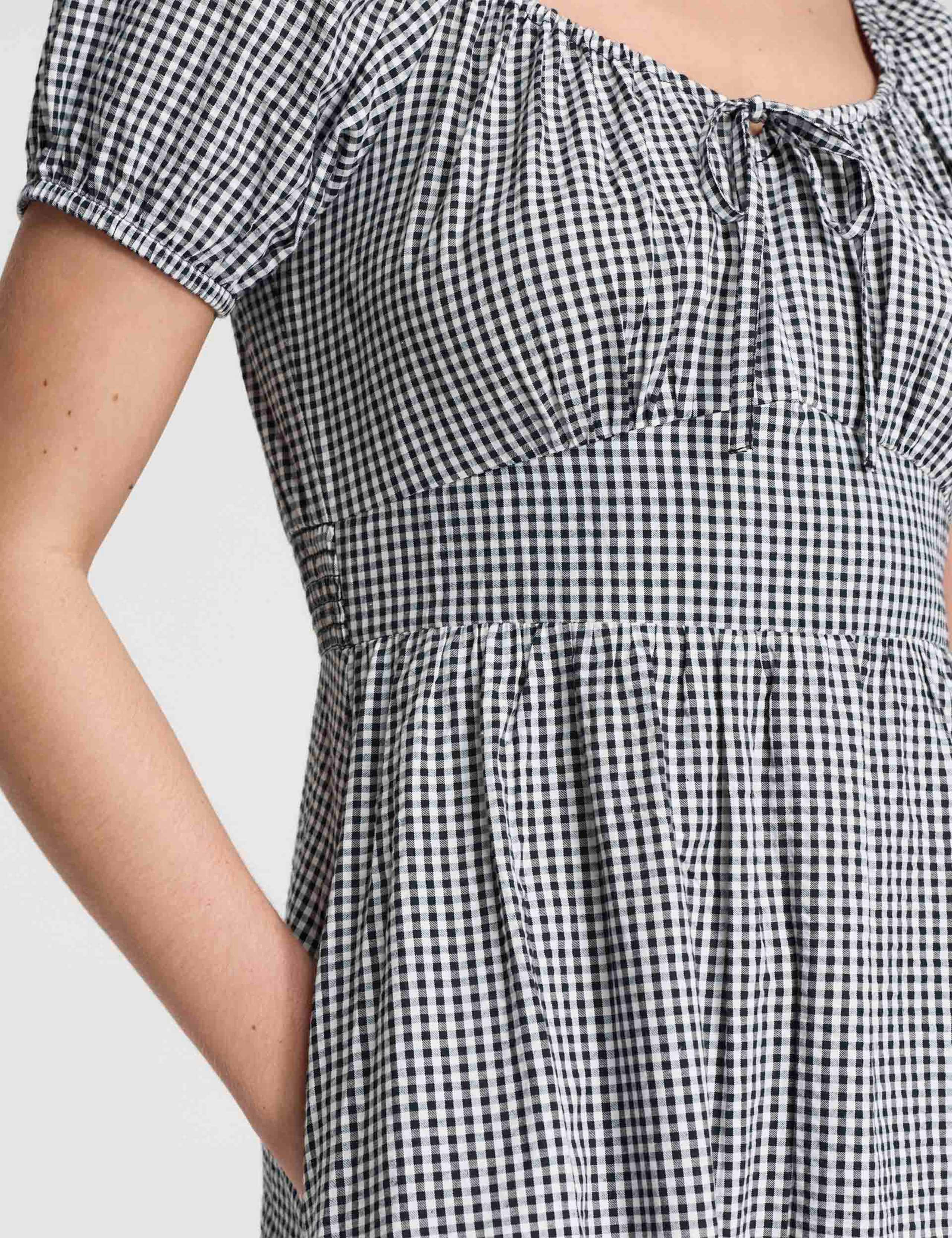 Pure Cotton Gingham Midi Dress 4 of 7