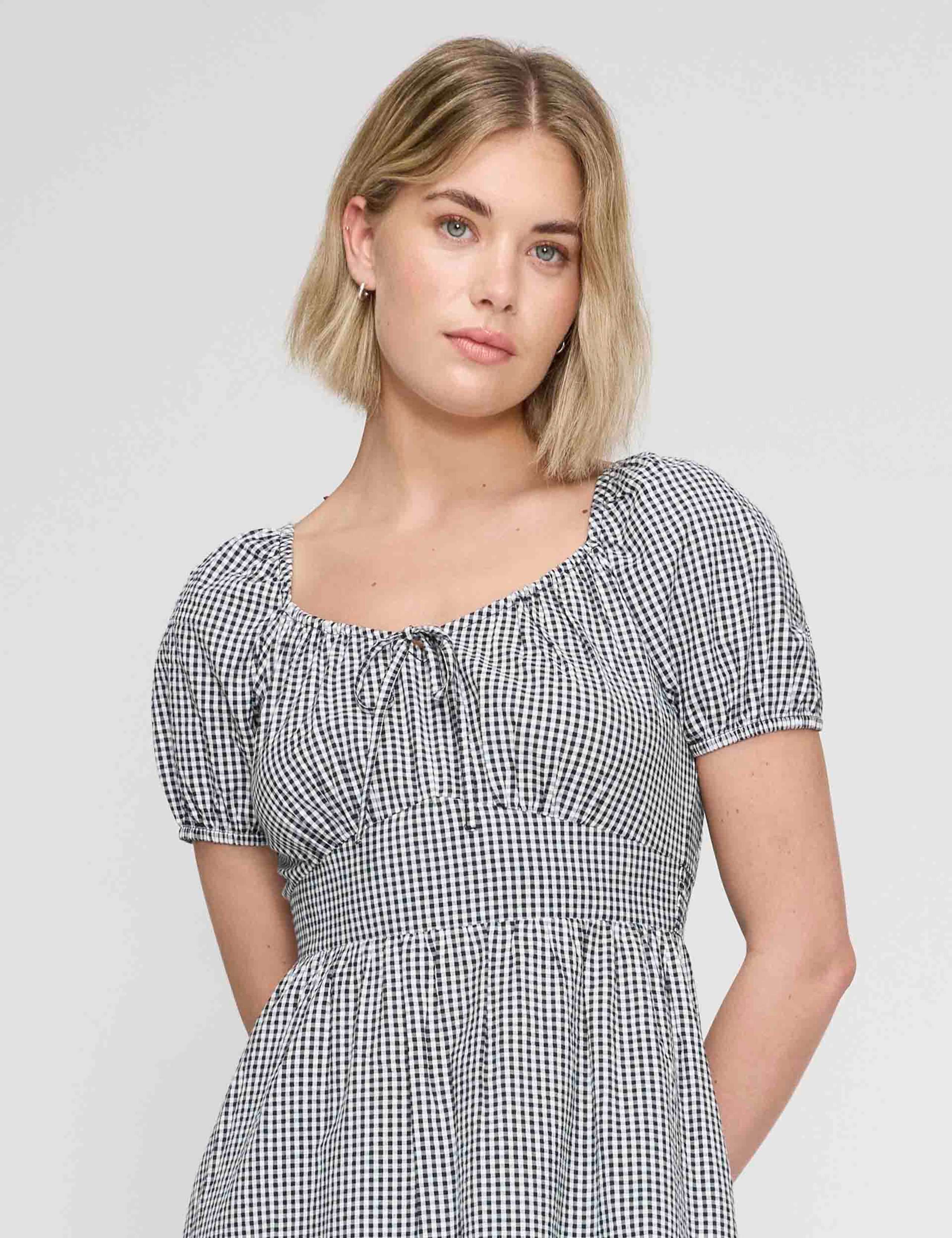 Pure Cotton Gingham Midi Dress 7 of 7