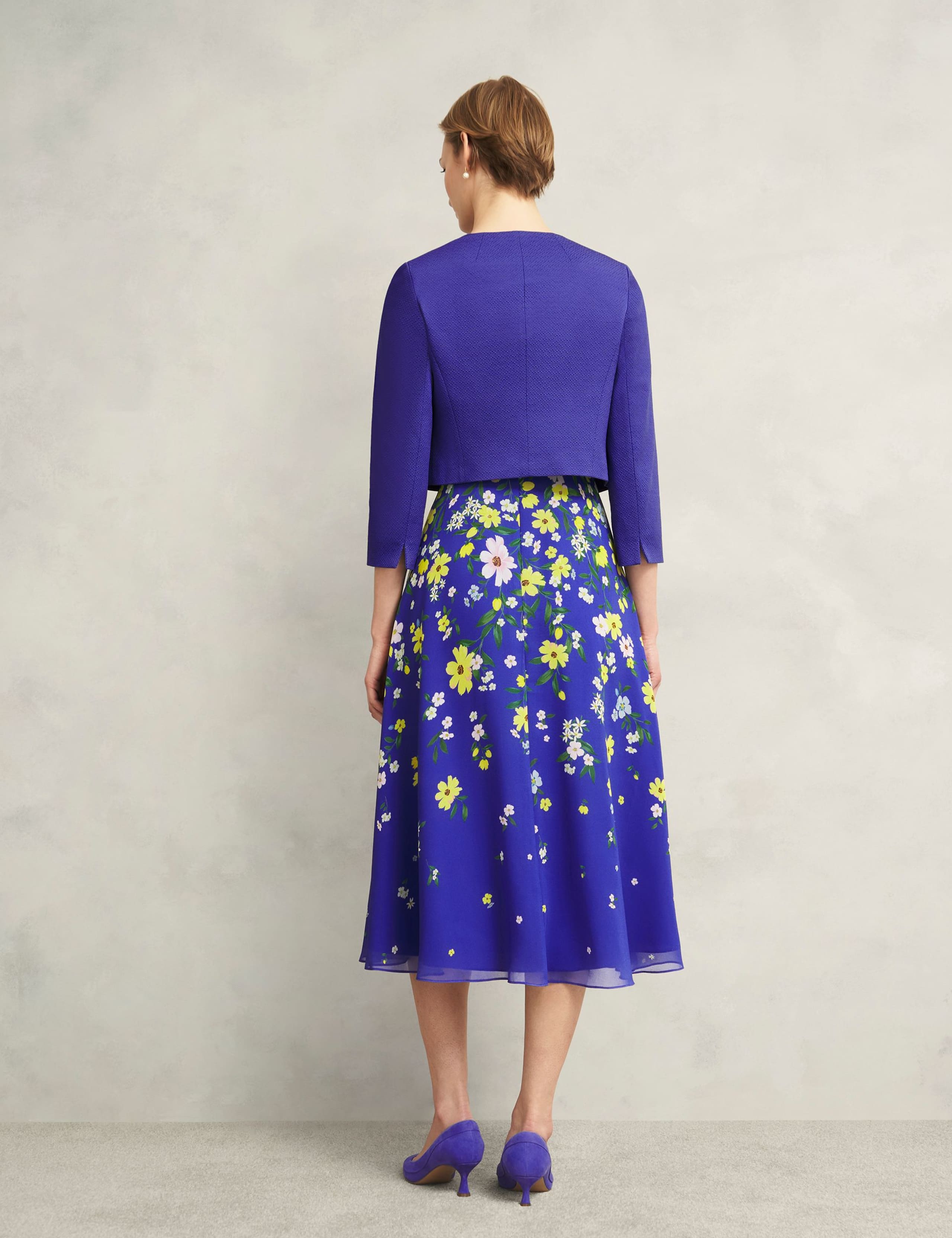 Cotton Blend Textured Cropped Jacket 5 of 6