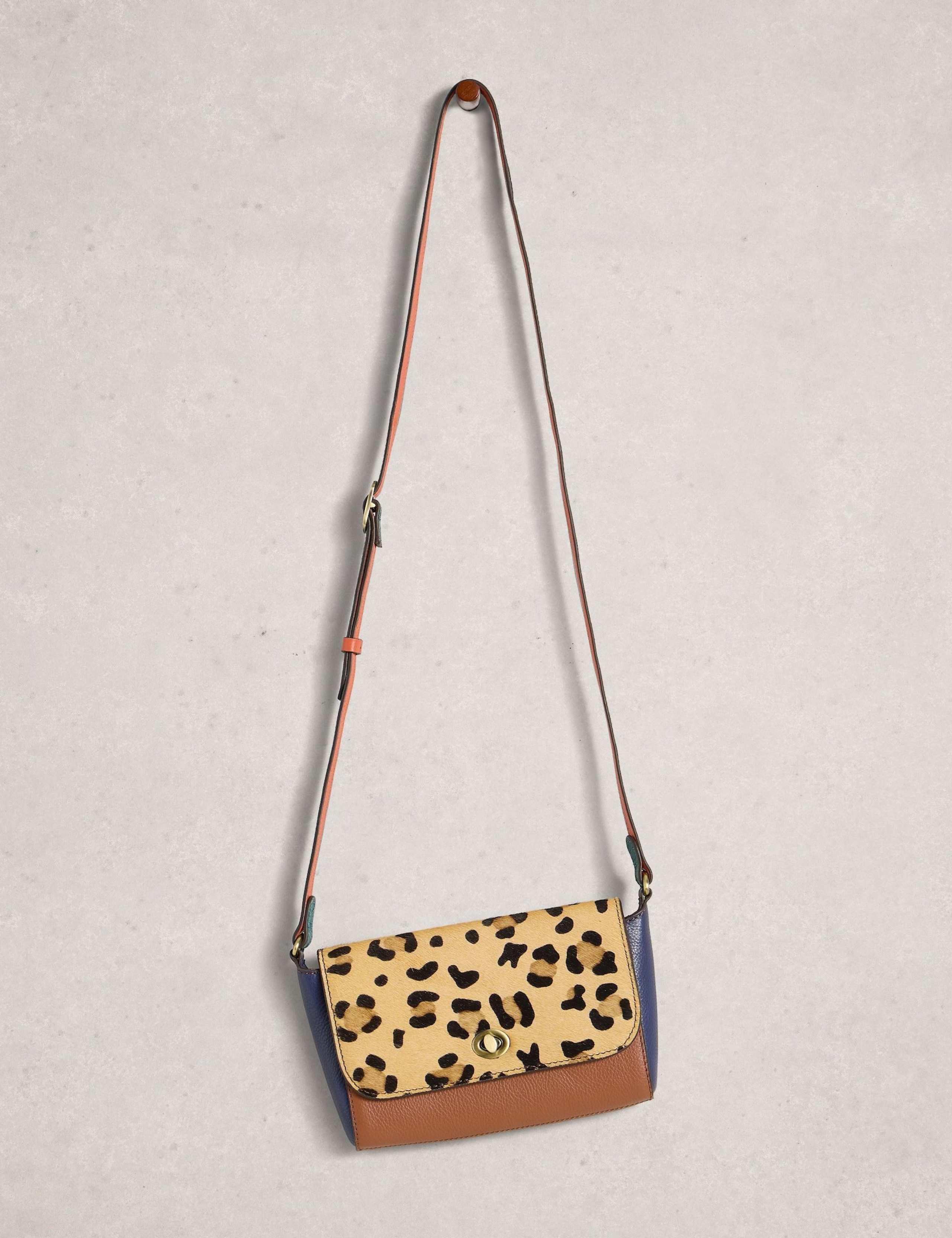 Leather Animal Print Cross Body Bag 3 of 5