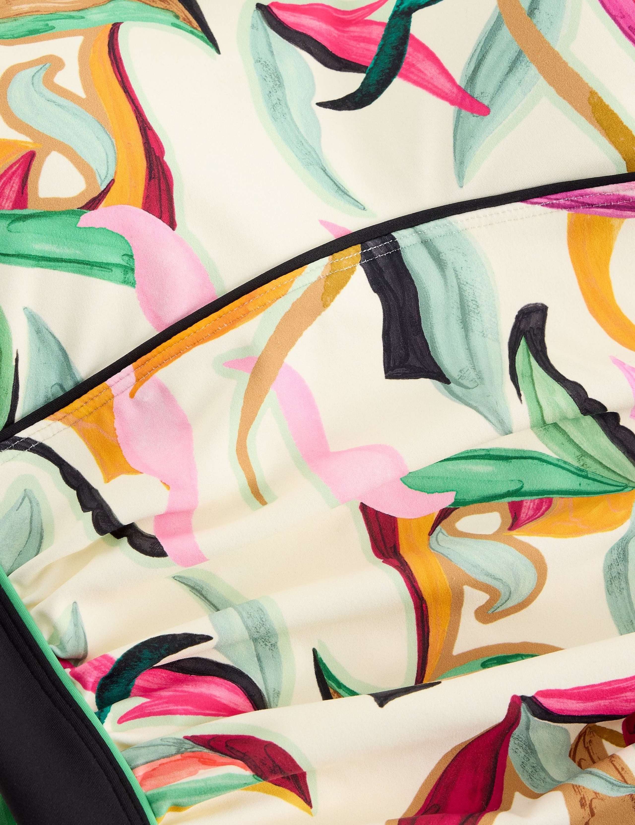 Control Printed Padded Square Neck Swimsuit 3 of 6