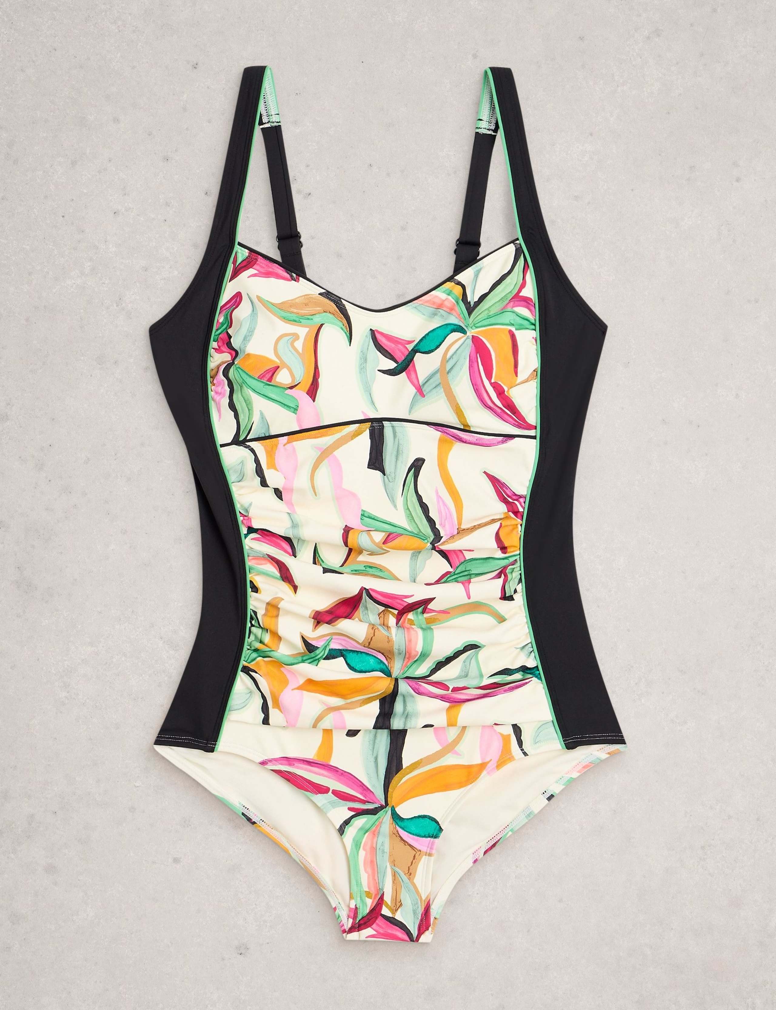 Control Printed Padded Square Neck Swimsuit 2 of 6