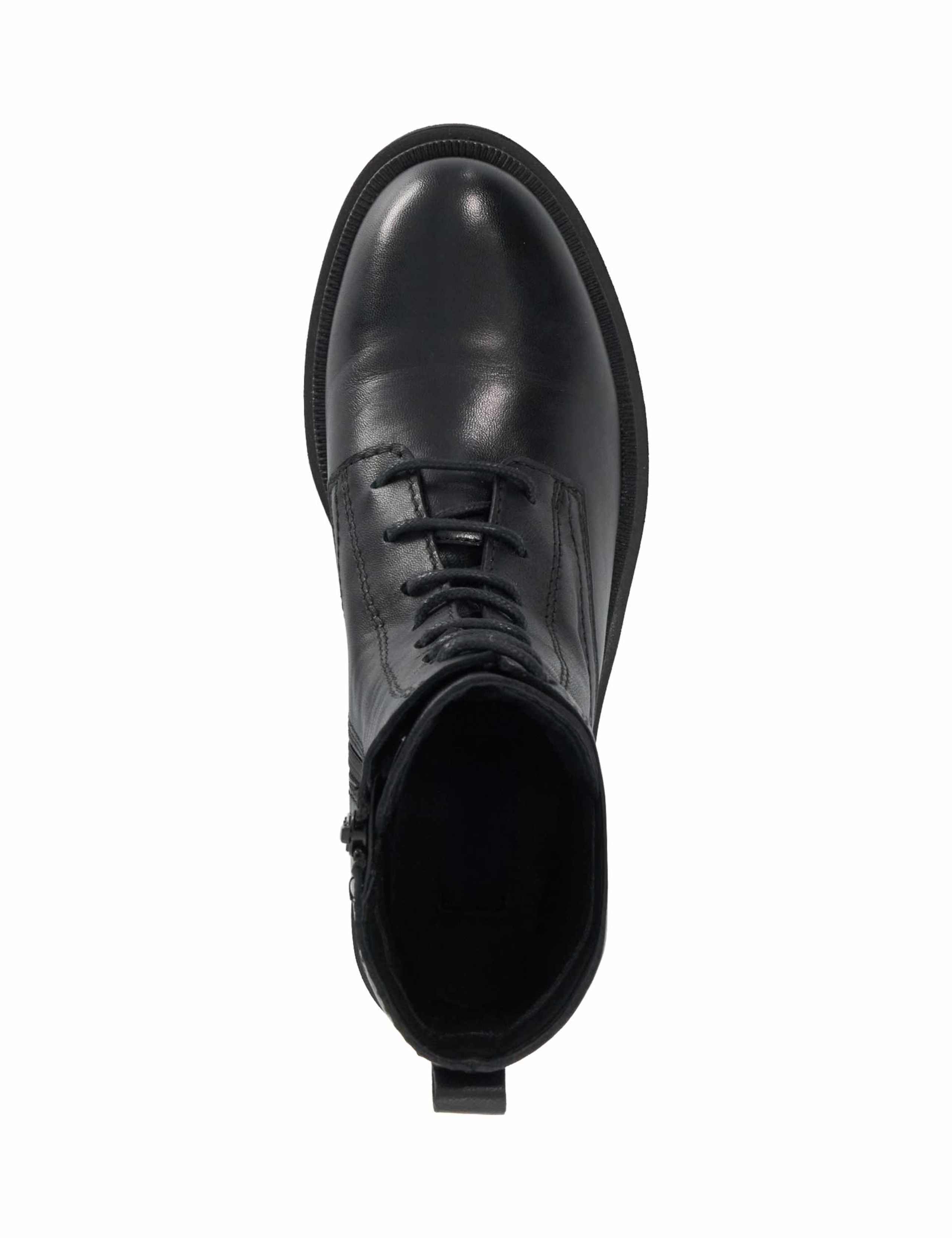 Leather Lace Up Block Heel Ankle Boots 2 of 6