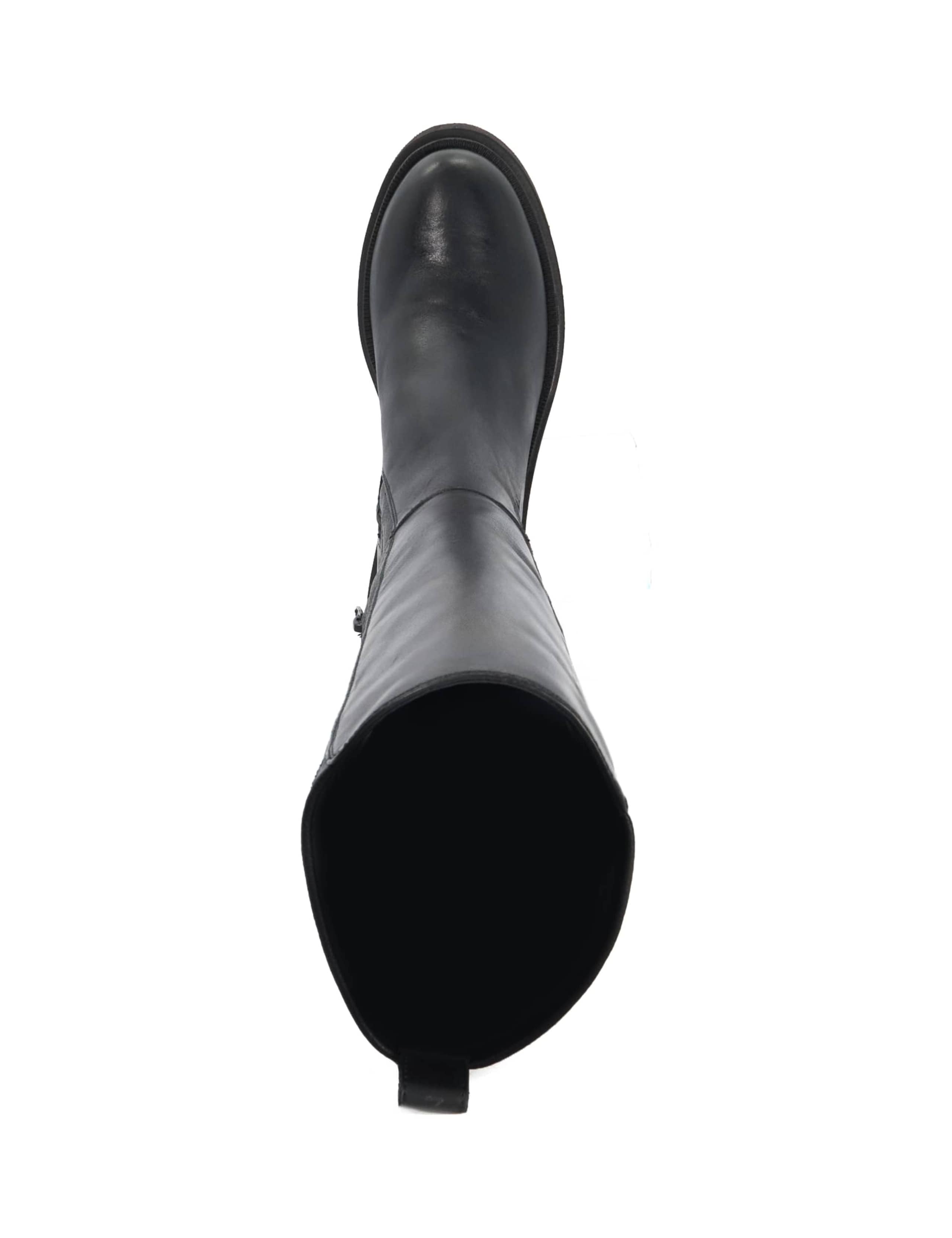 Leather Chunky Block Heel Knee High Boots 4 of 6