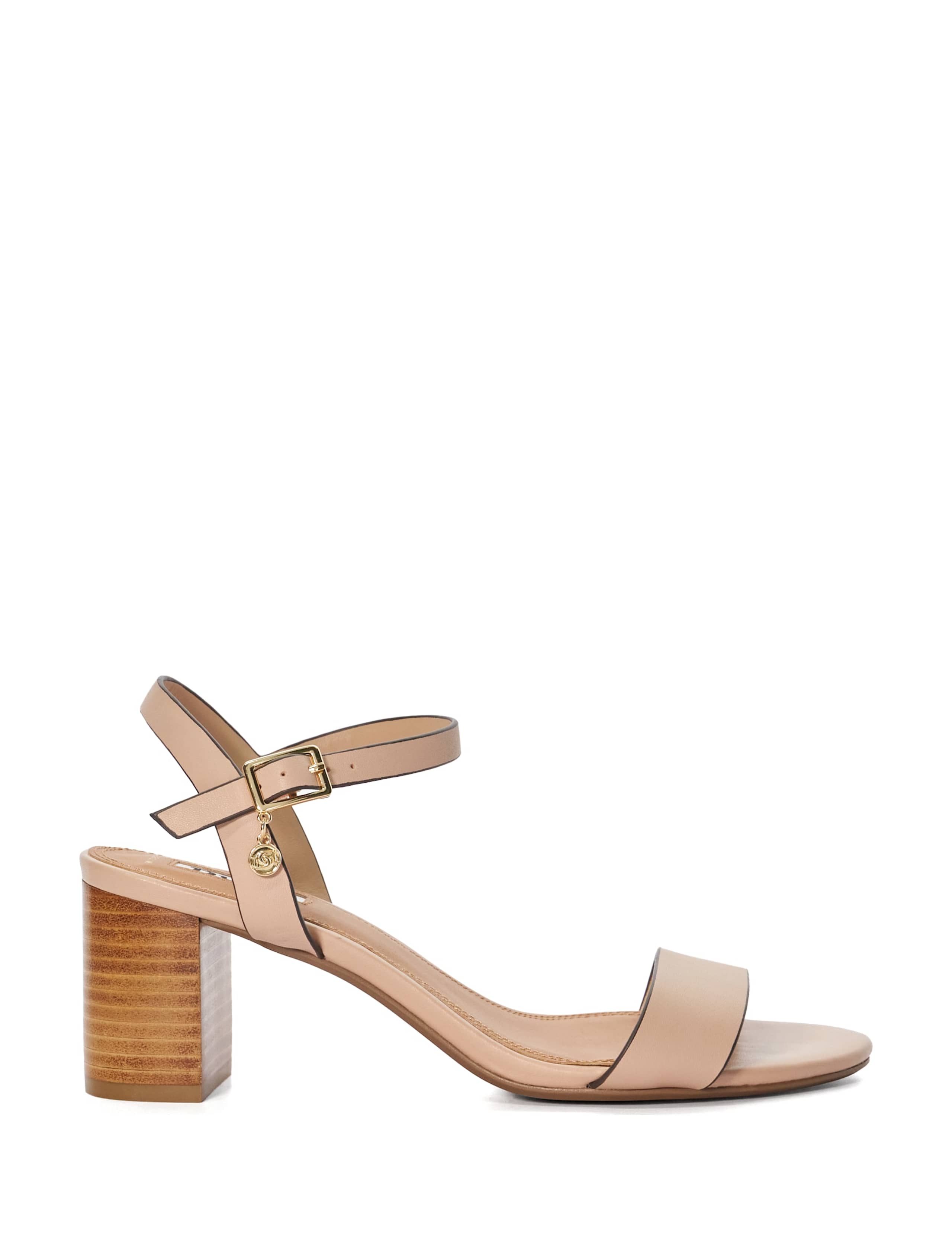 Wide Fit Leather Block Heel Strappy Sandals 1 of 5