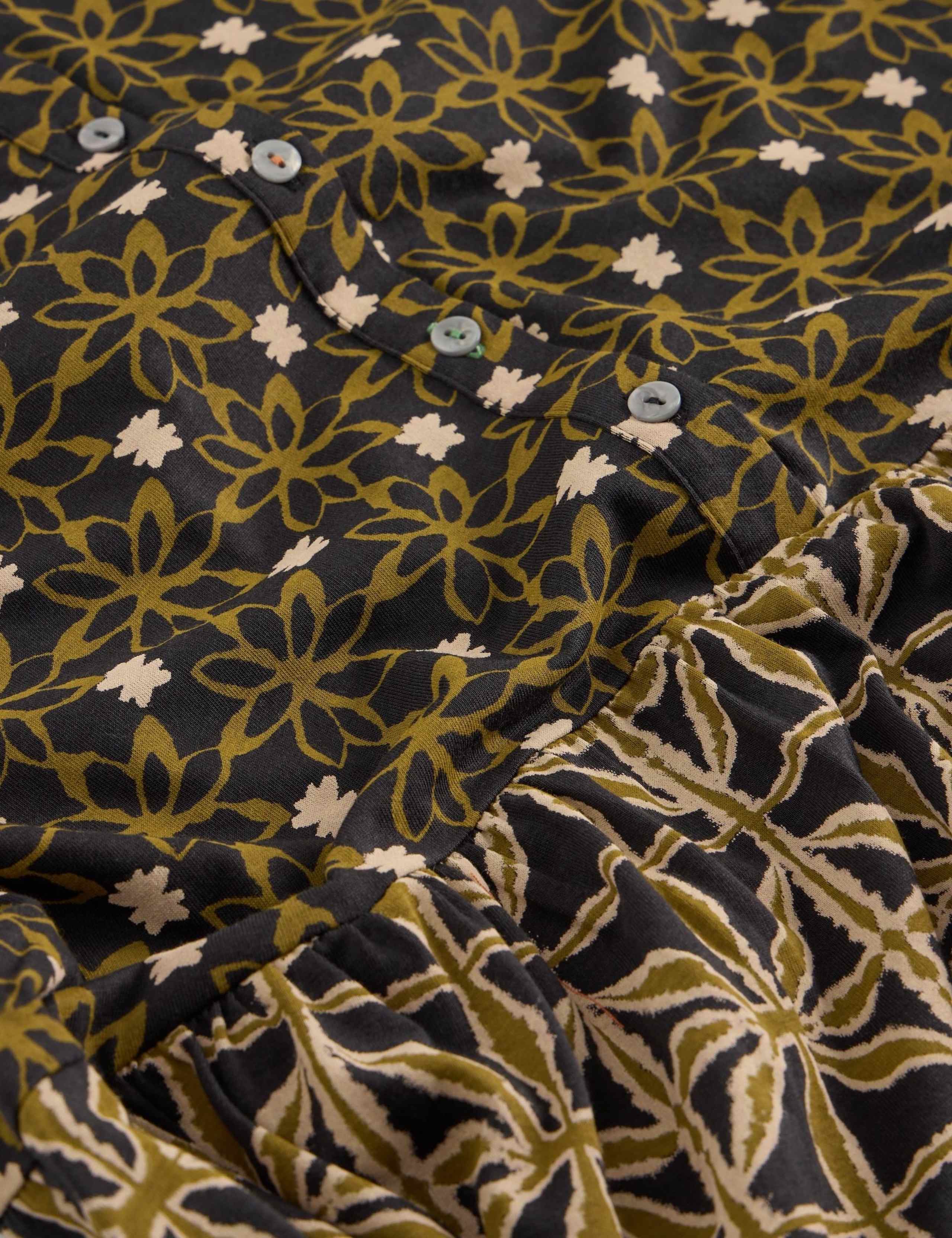 Cotton Blend Floral Knee Length Tea Dress 5 of 6