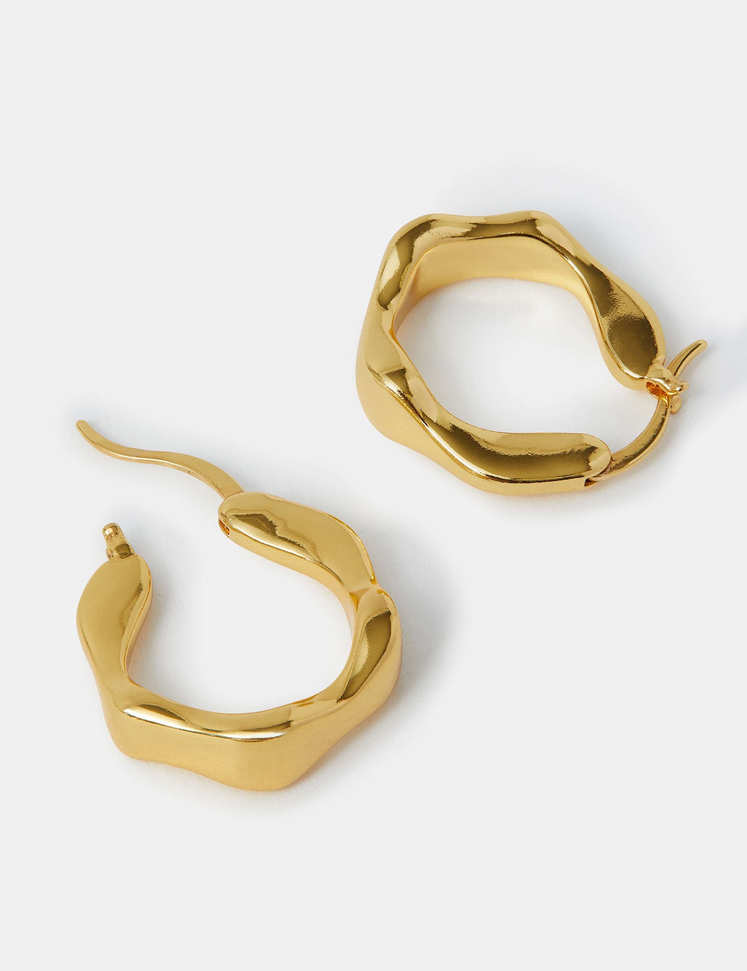 14ct Gold Plated Hoop Earrings 2 of 3