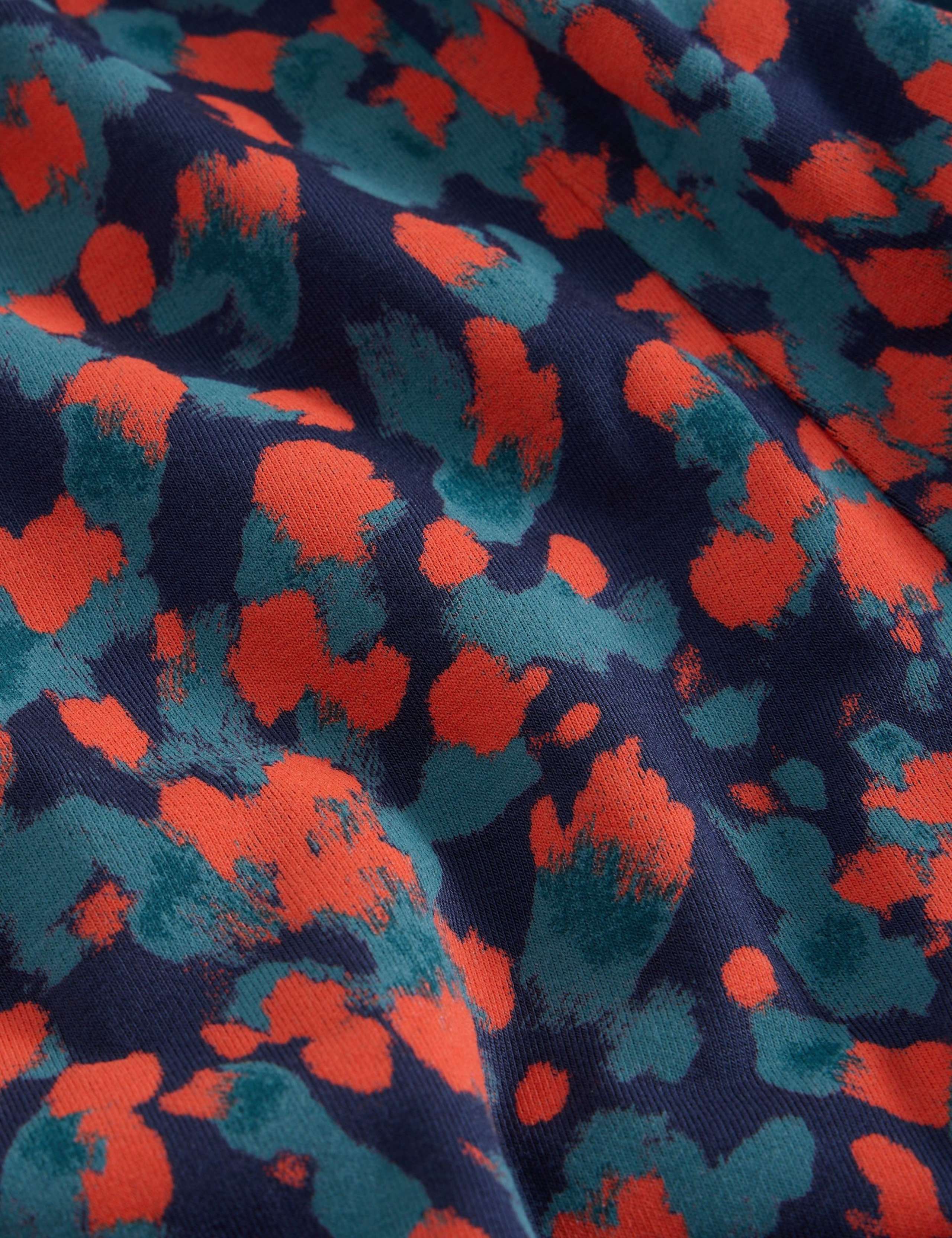 Jersey Printed Midi Waisted Dress 3 of 6