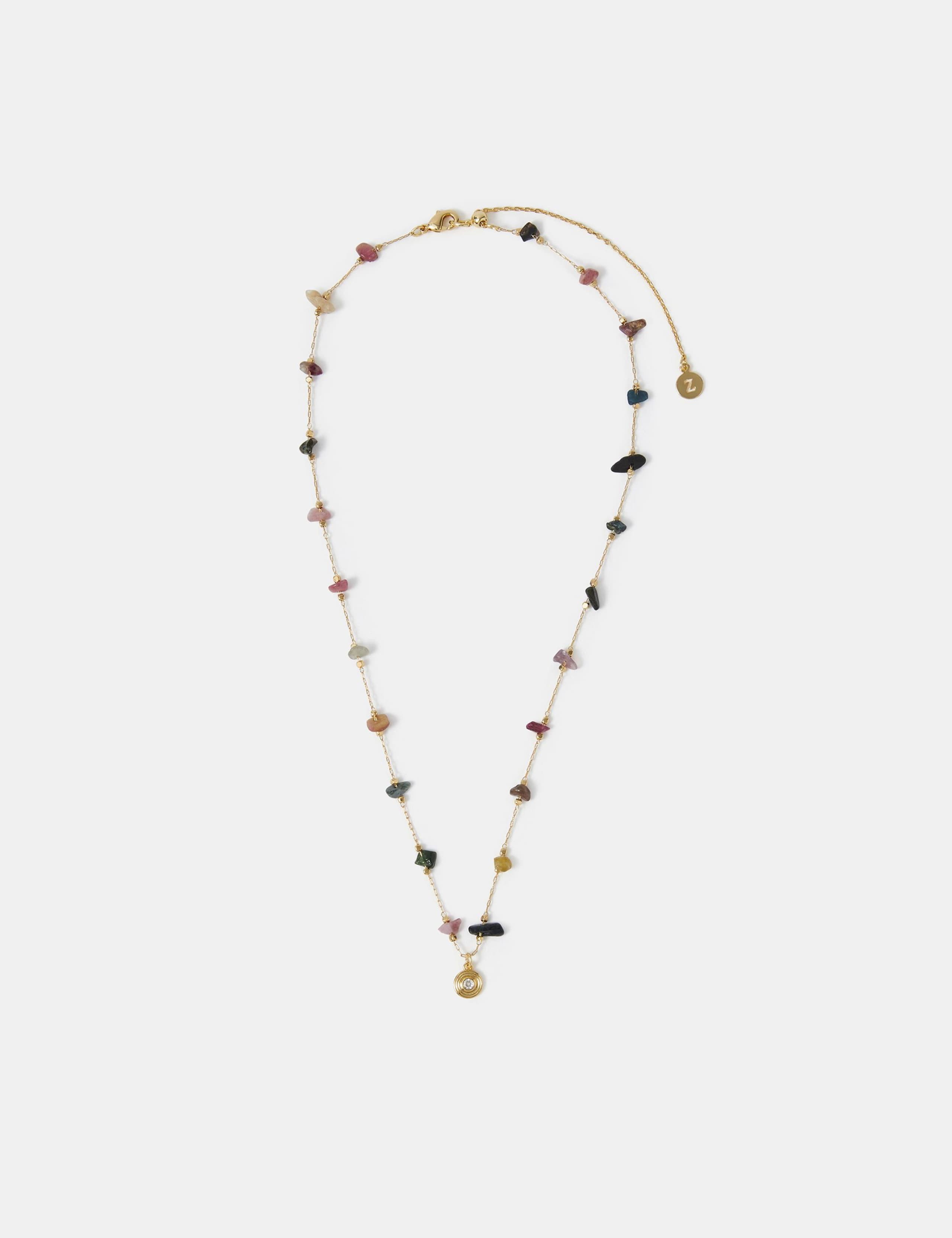 14ct Gold Plated Nugget Stone Necklace 1 of 3