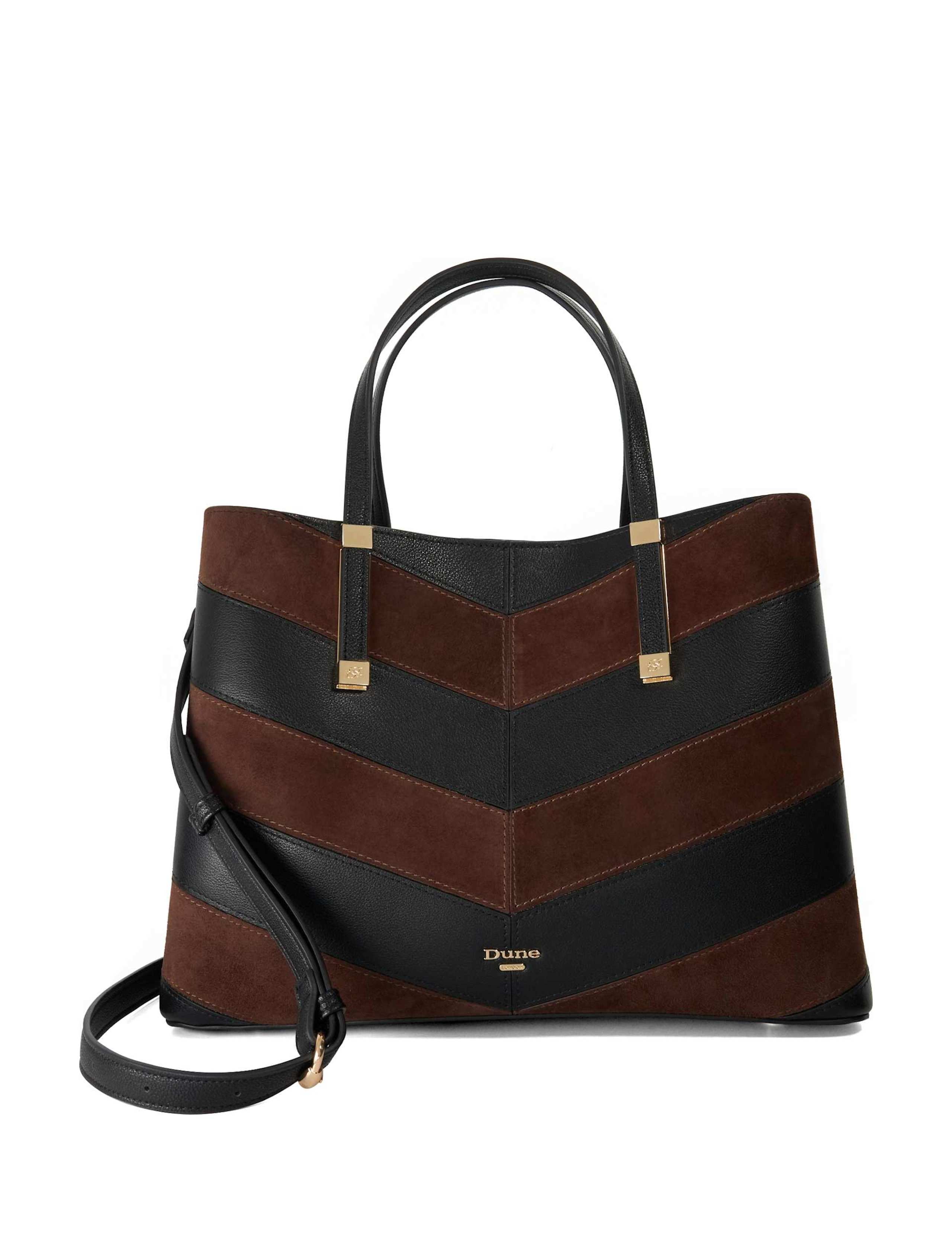 Leather Blend Chevron Textured Tote Bag 1 of 5