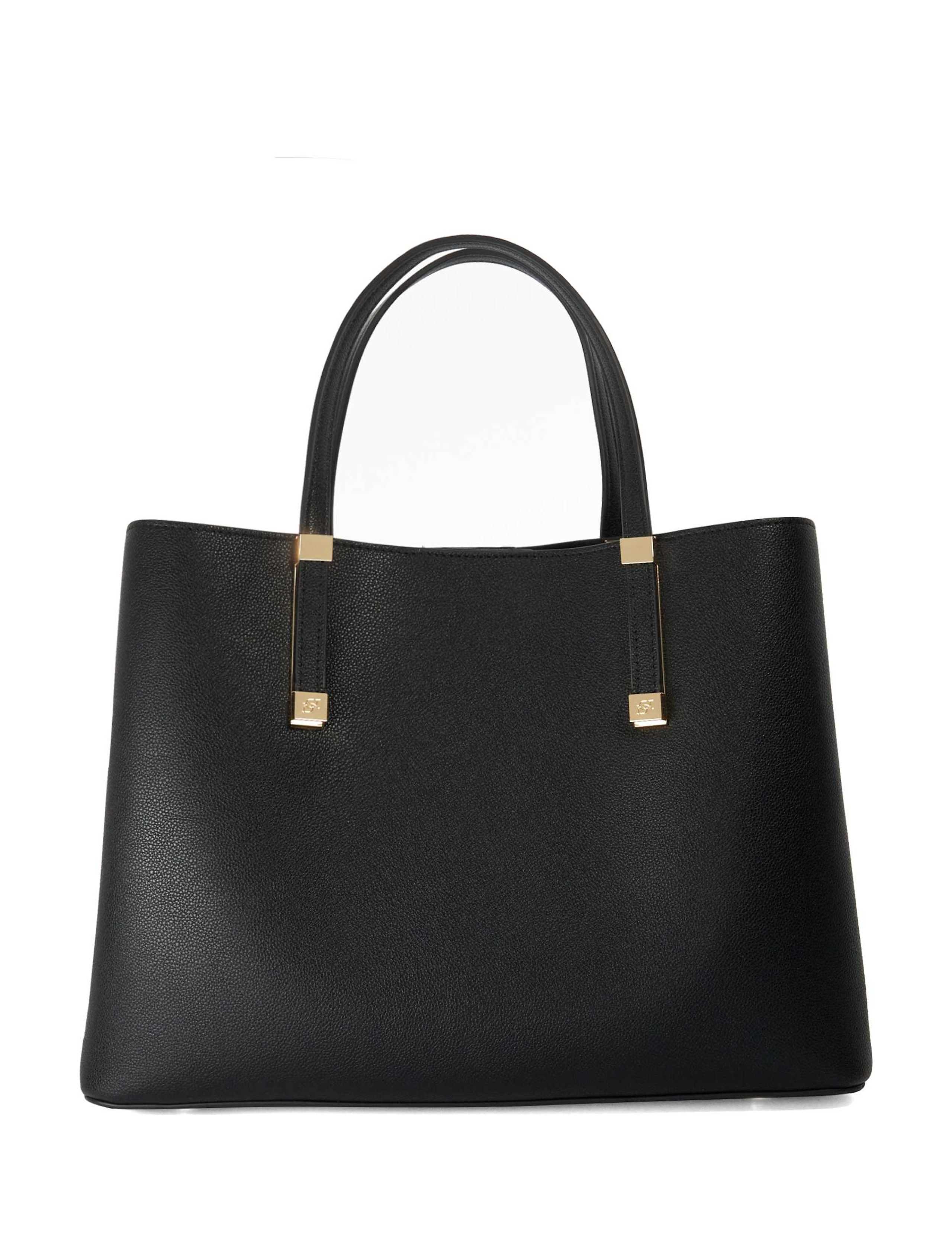 Leather Blend Chevron Textured Tote Bag 3 of 5