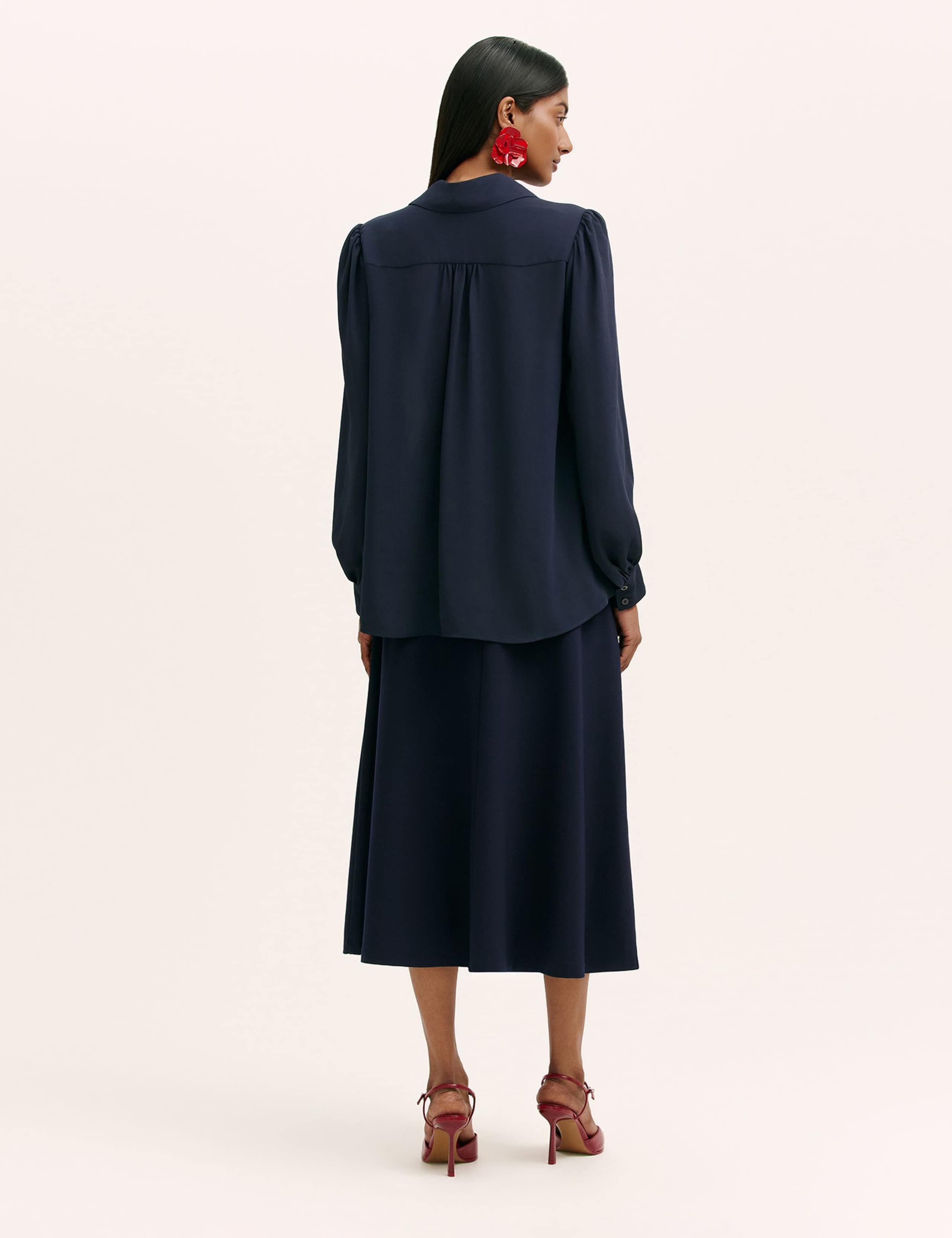 Collared Blouson Sleeve Shirt 3 of 4