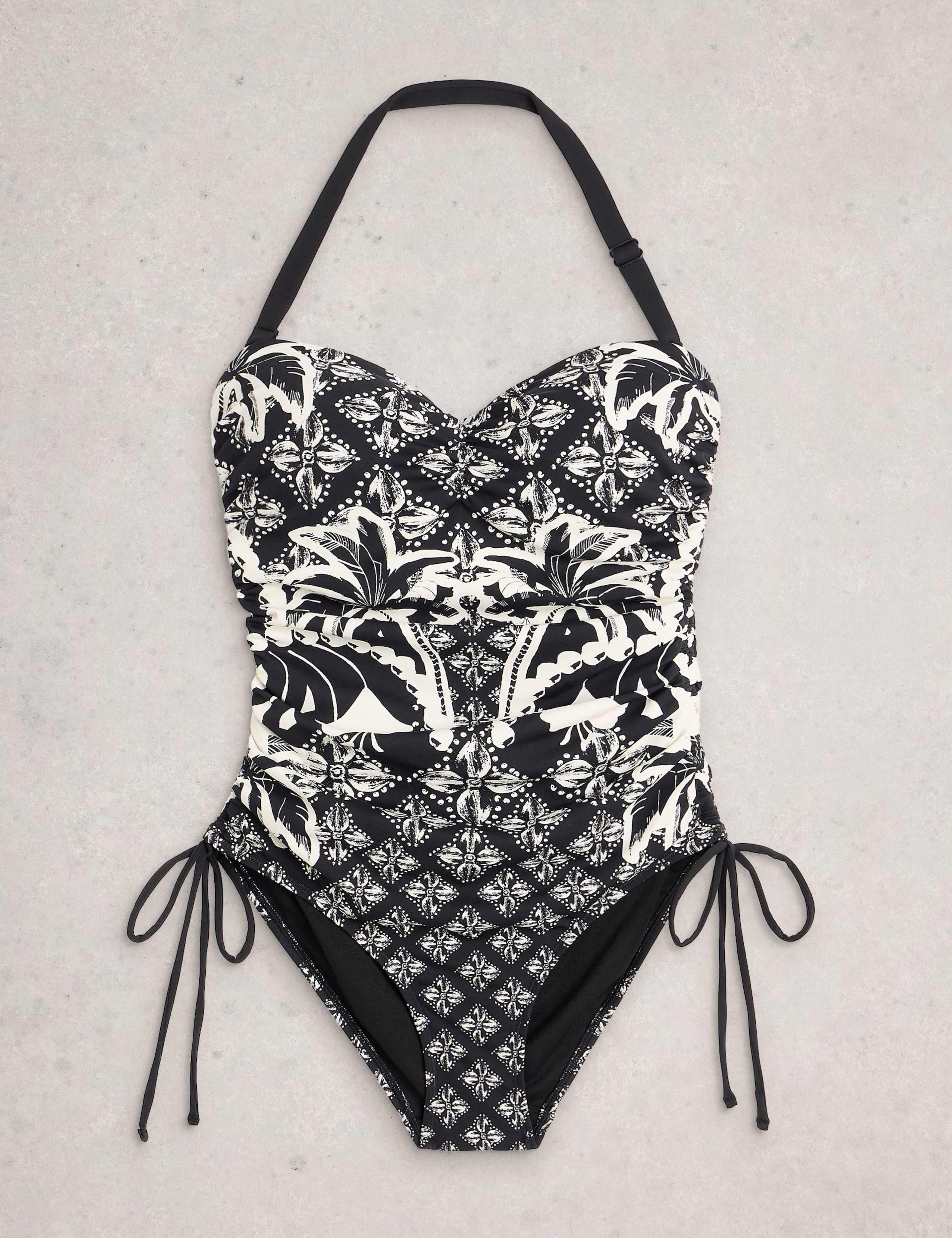 Printed Padded Strapless Halterneck Swimsuit 2 of 6