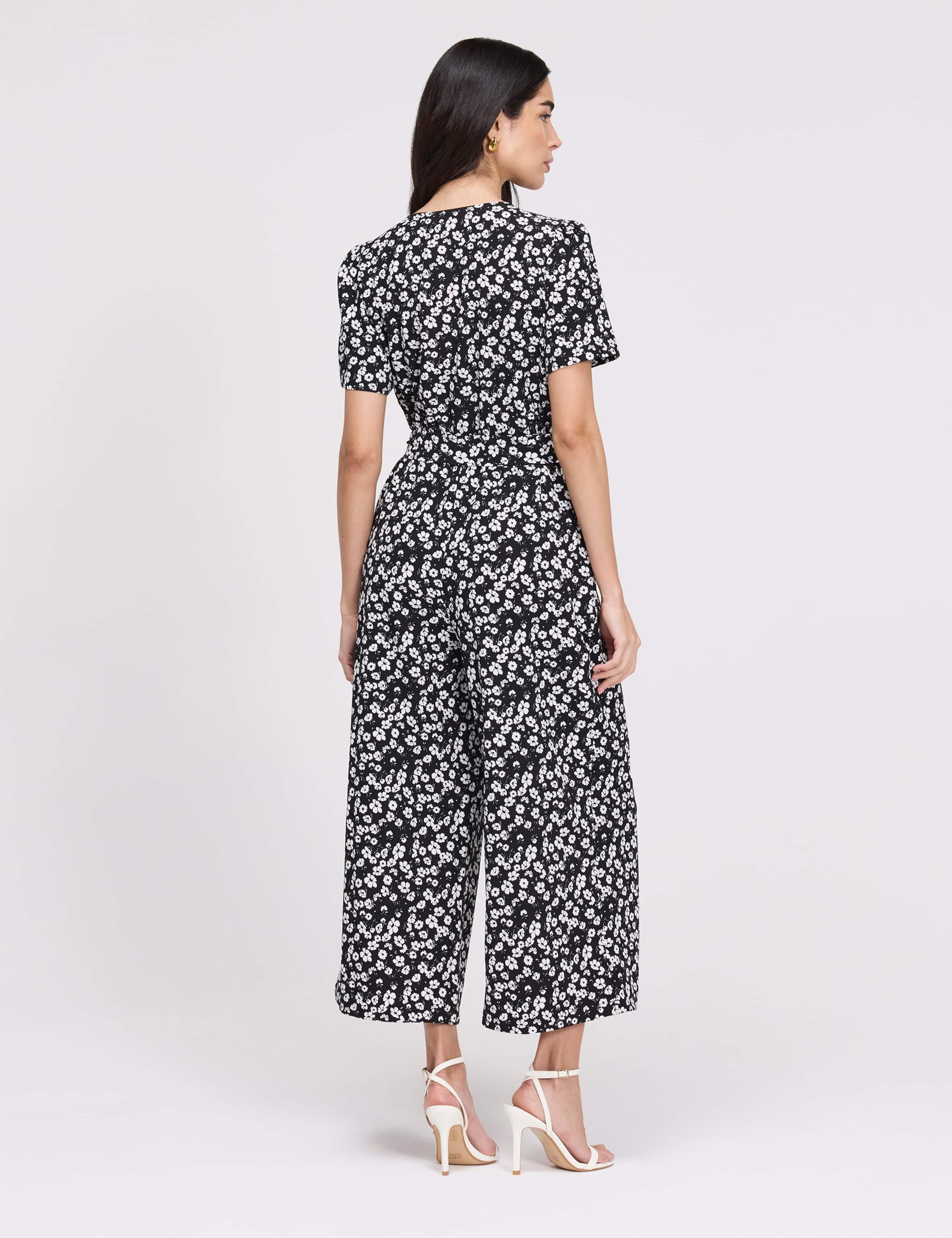 Floral Cropped Wide Leg Jumpsuit 5 of 7