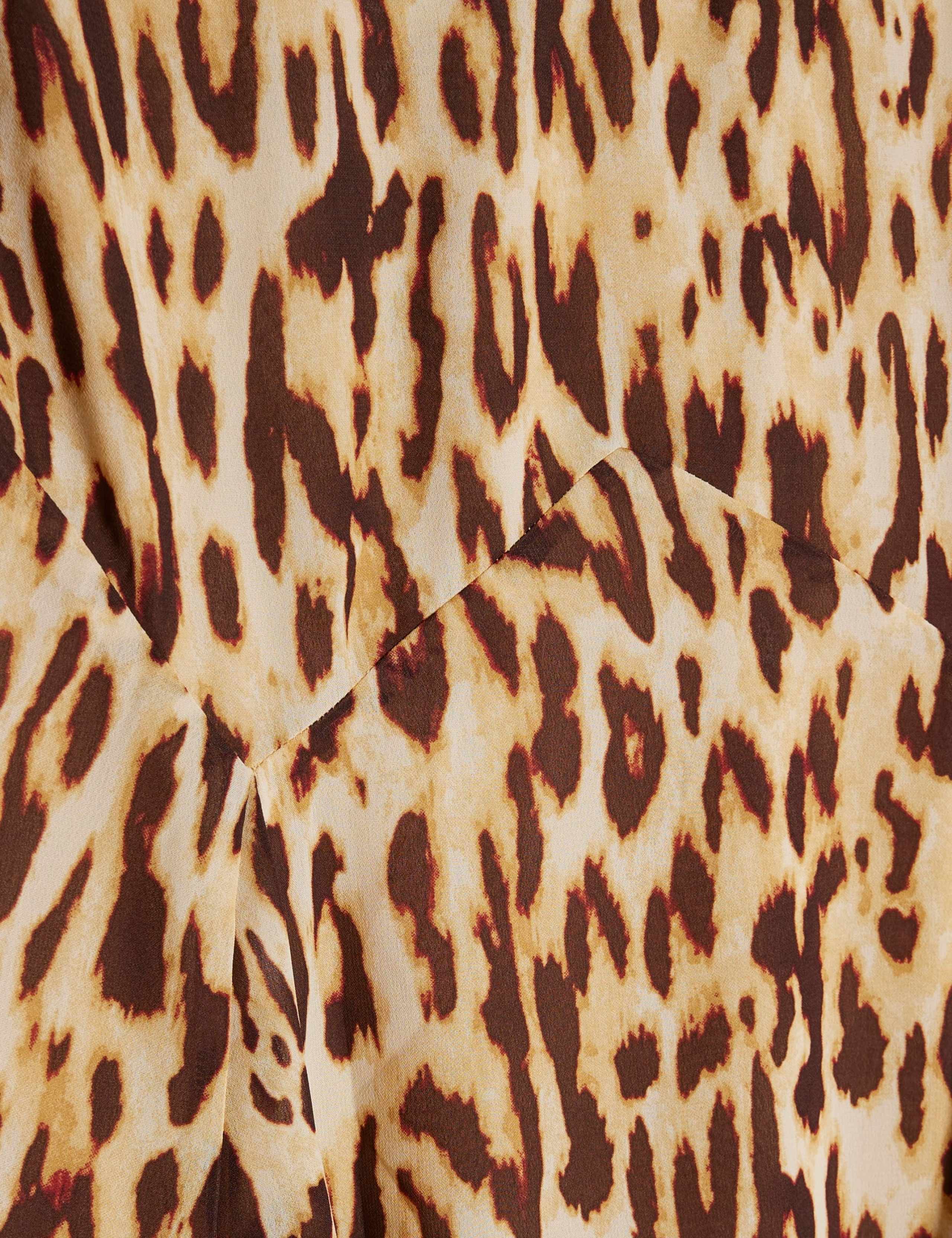 Animal Print Midi A-Line Skirt 4 of 6
