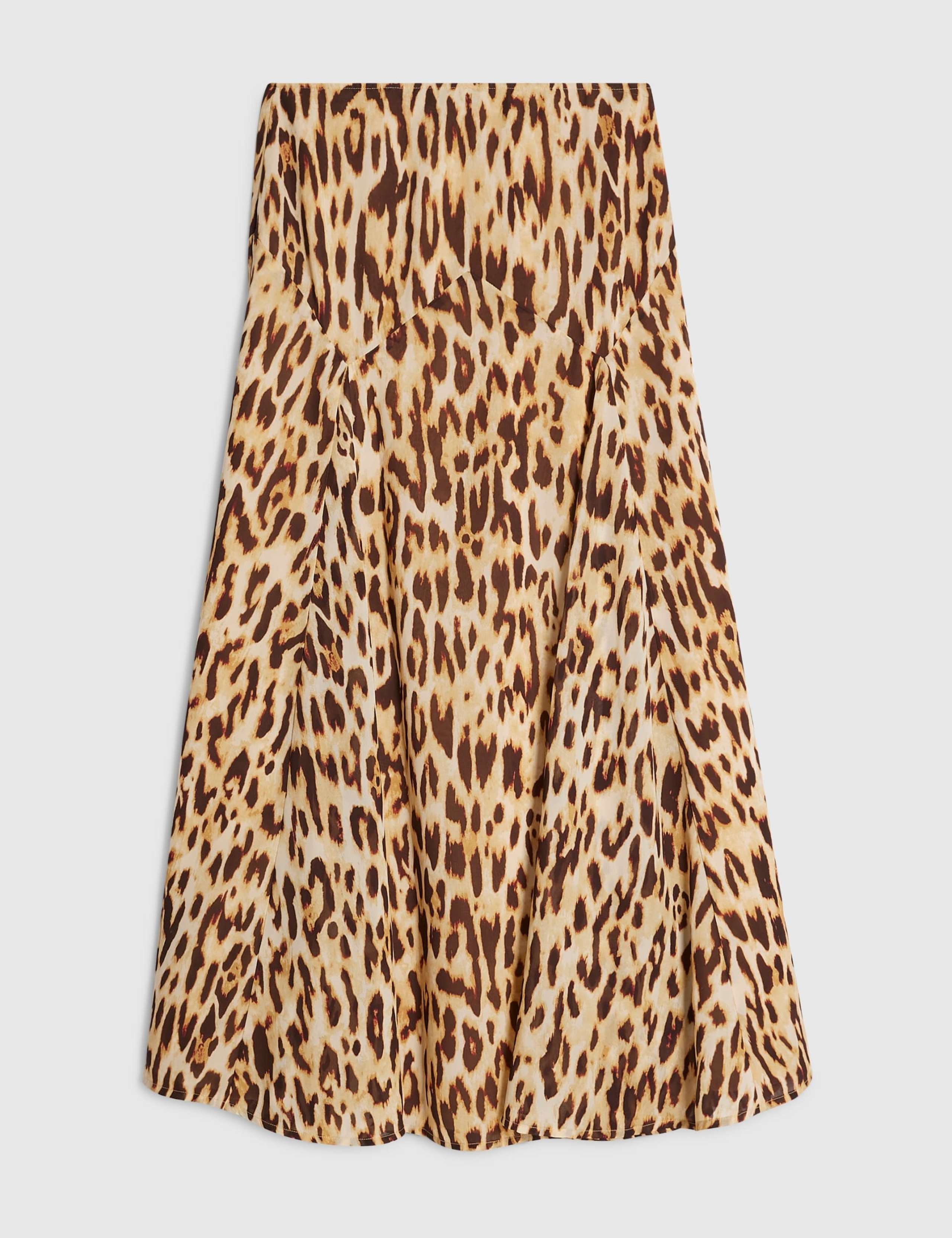 Animal Print Midi A-Line Skirt 5 of 6