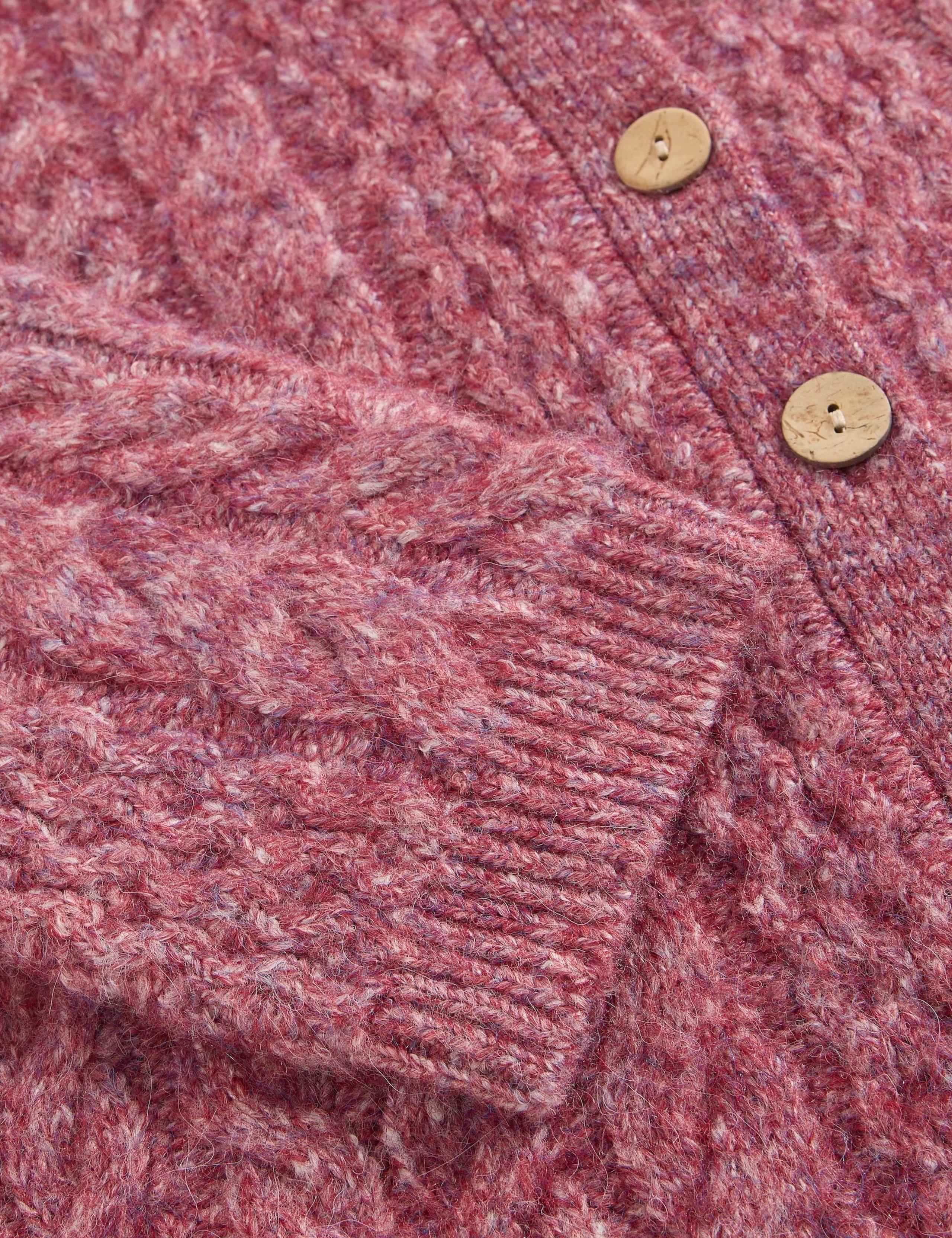 Cable Knit Button Front Cardigan 6 of 6