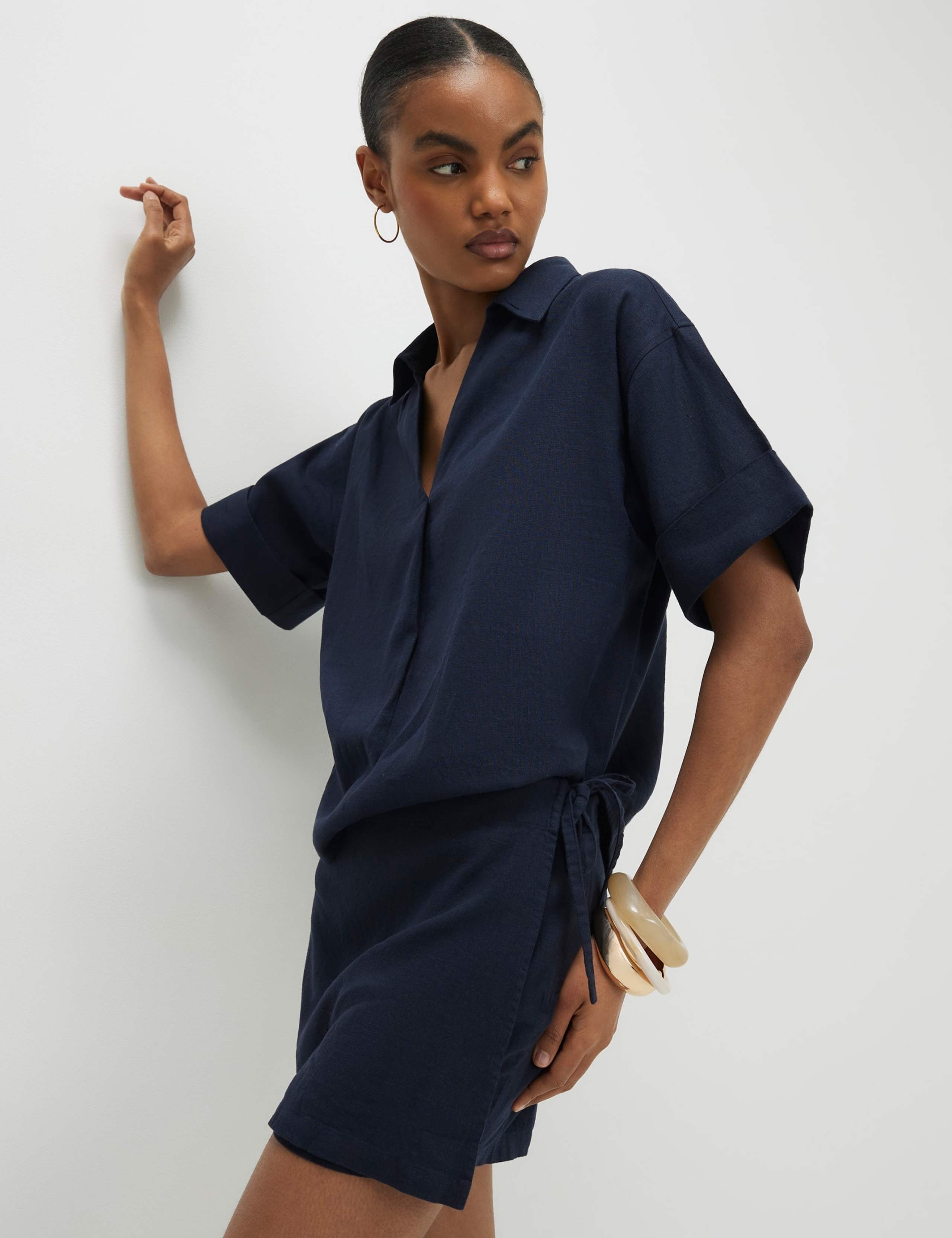 Linen Rich Wrap Skorts 4 of 4