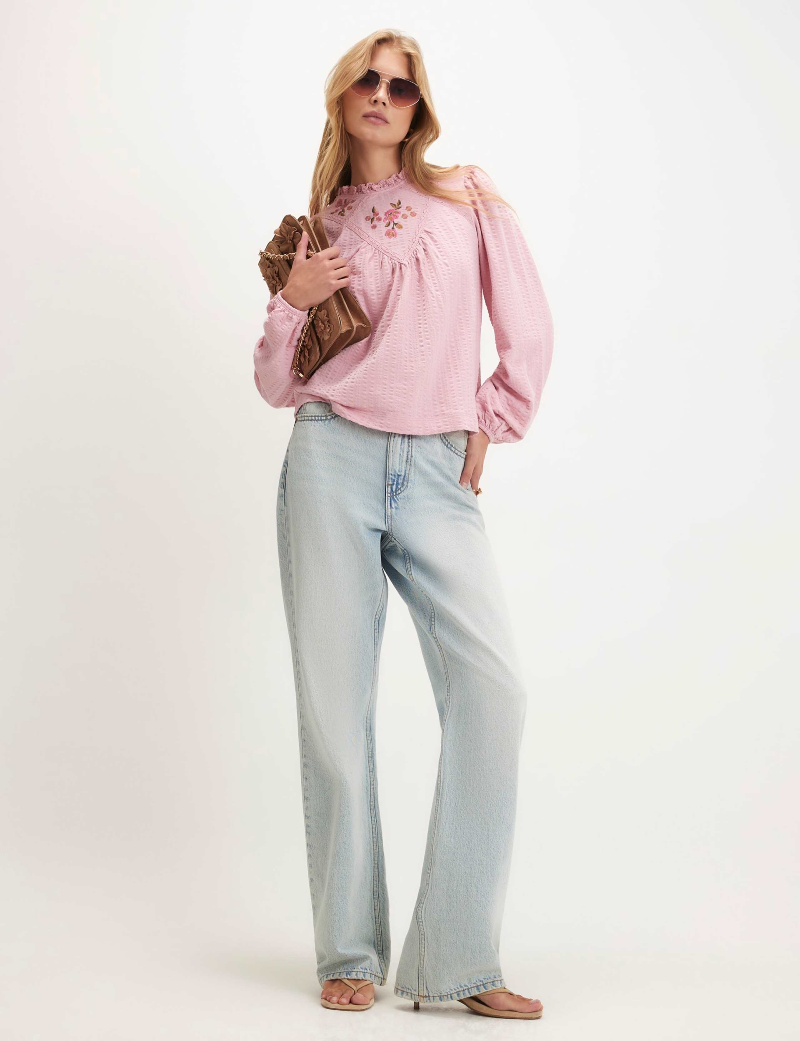 Pure Cotton Embroidered Blouse 4 of 5