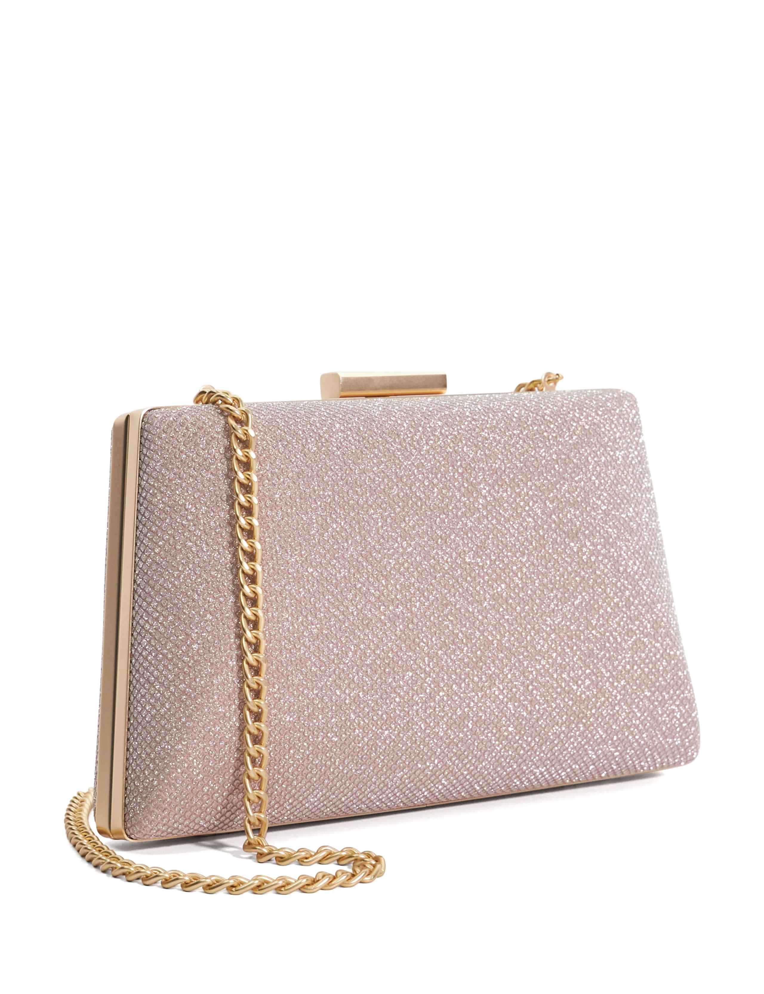 Metallic Chain Strap Clutch Bag 2 of 5