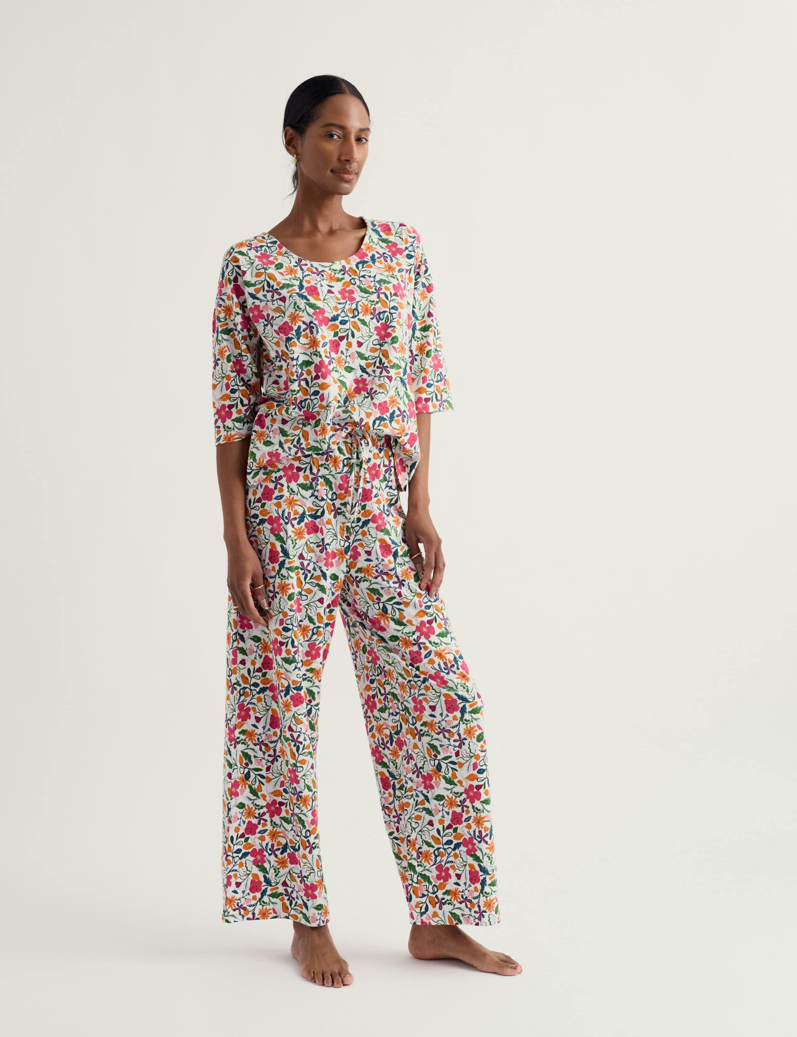 Cotton Rich Floral Pyjama Set 1 of 5
