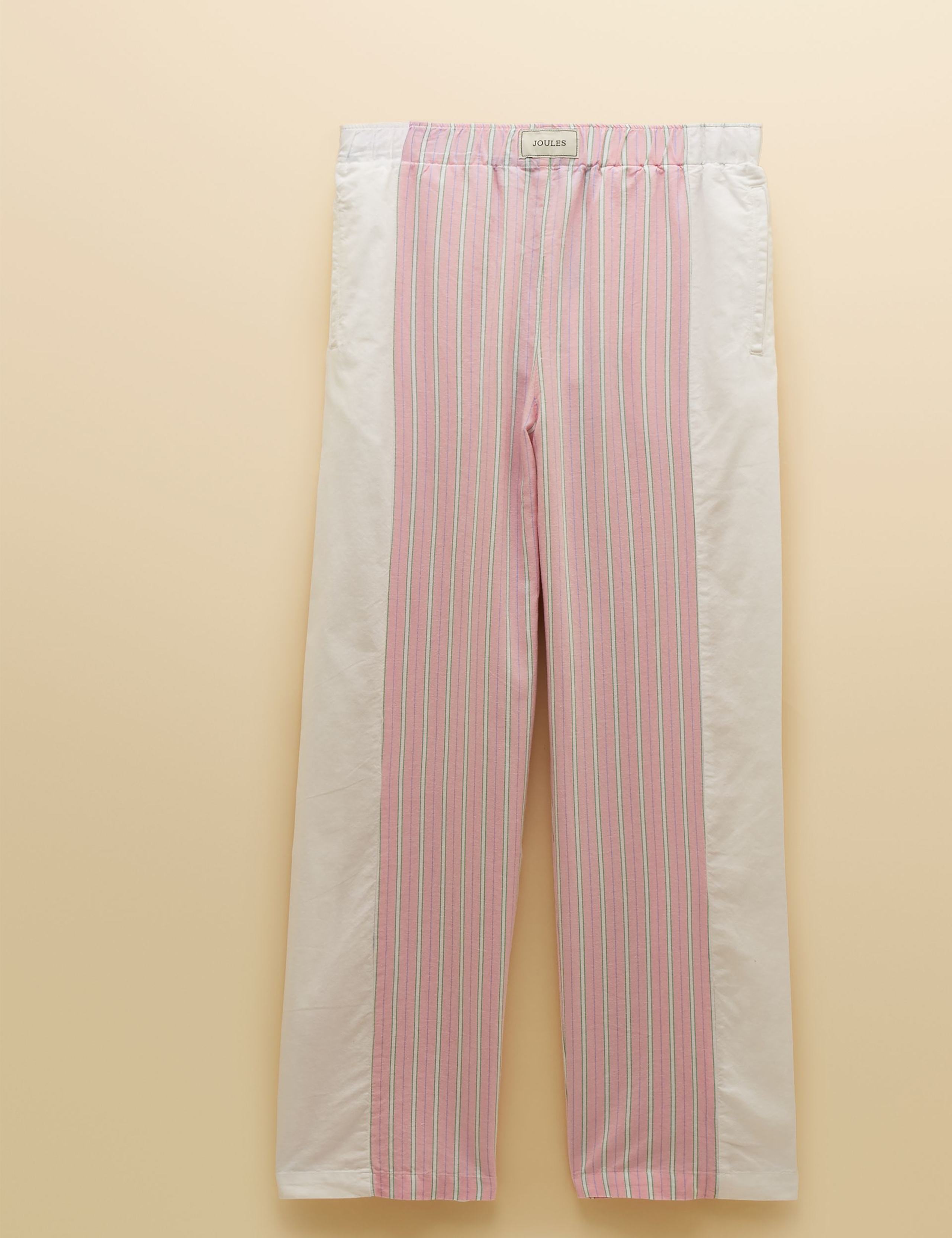 Pure Cotton Striped Wide Leg Trousers 2 of 7