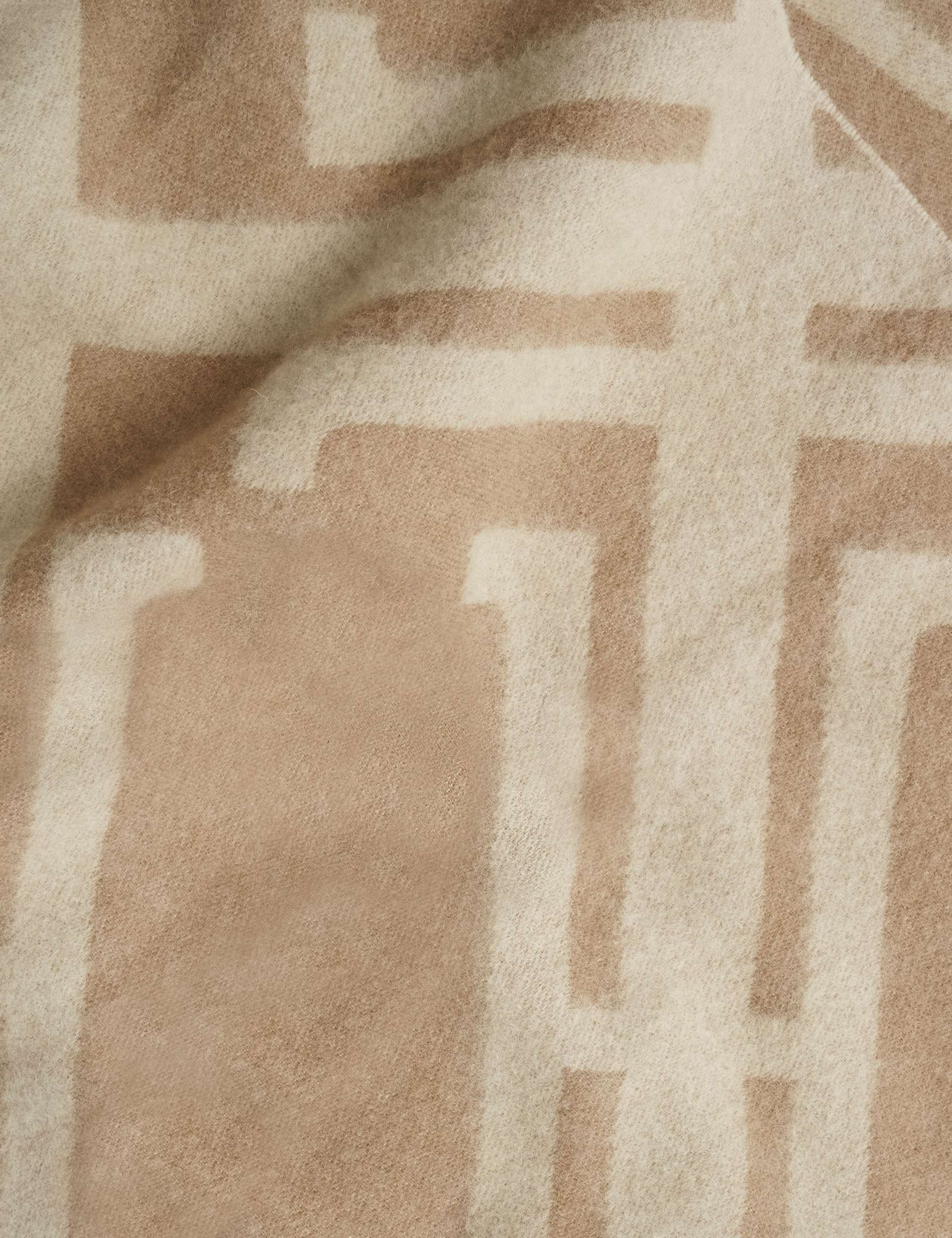 Pure Wool Printed Fringed Scarf 4 of 4