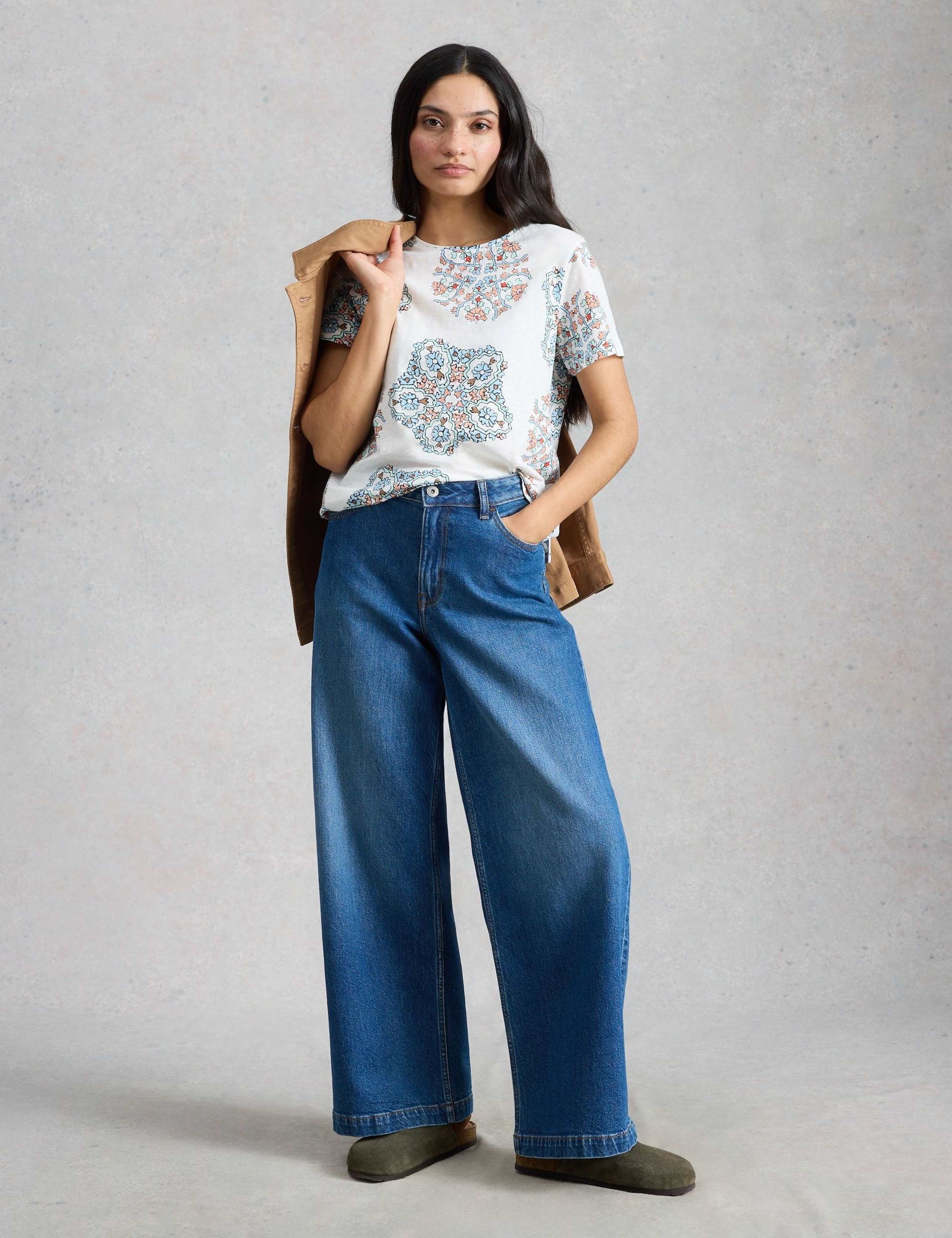 Pure Cotton Floral T-Shirt 1 of 6