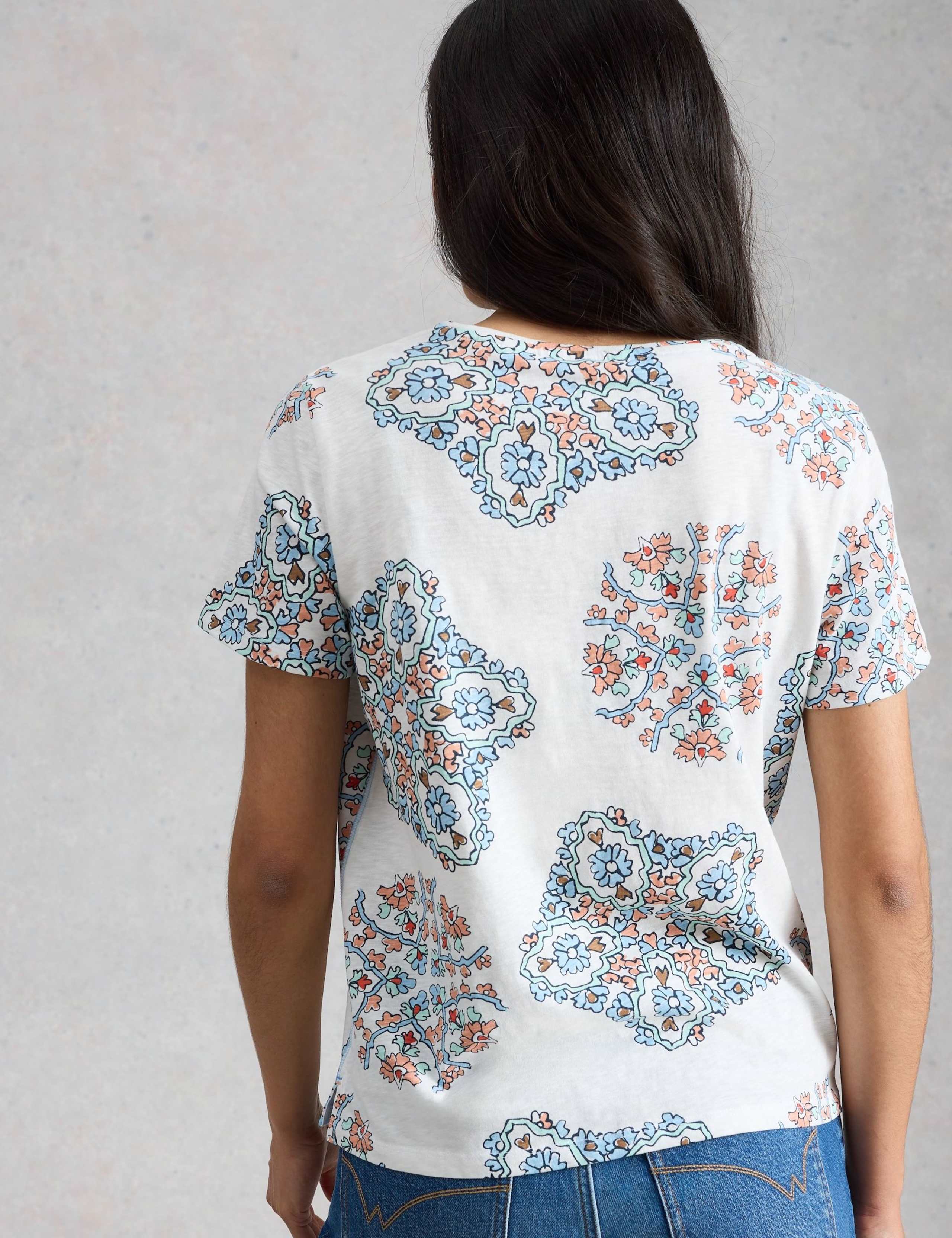 Pure Cotton Floral T-Shirt 3 of 6