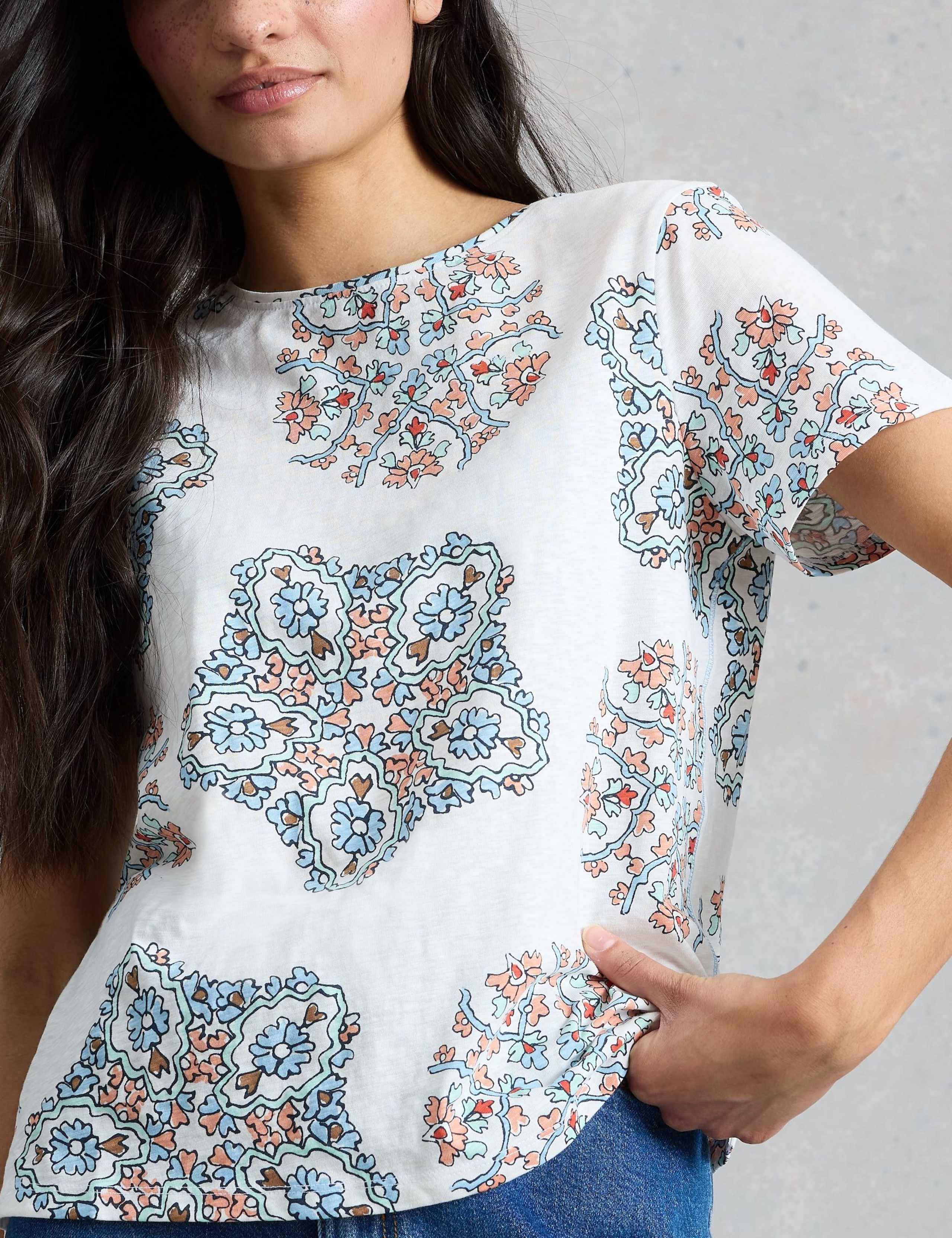 Pure Cotton Floral T-Shirt 6 of 6