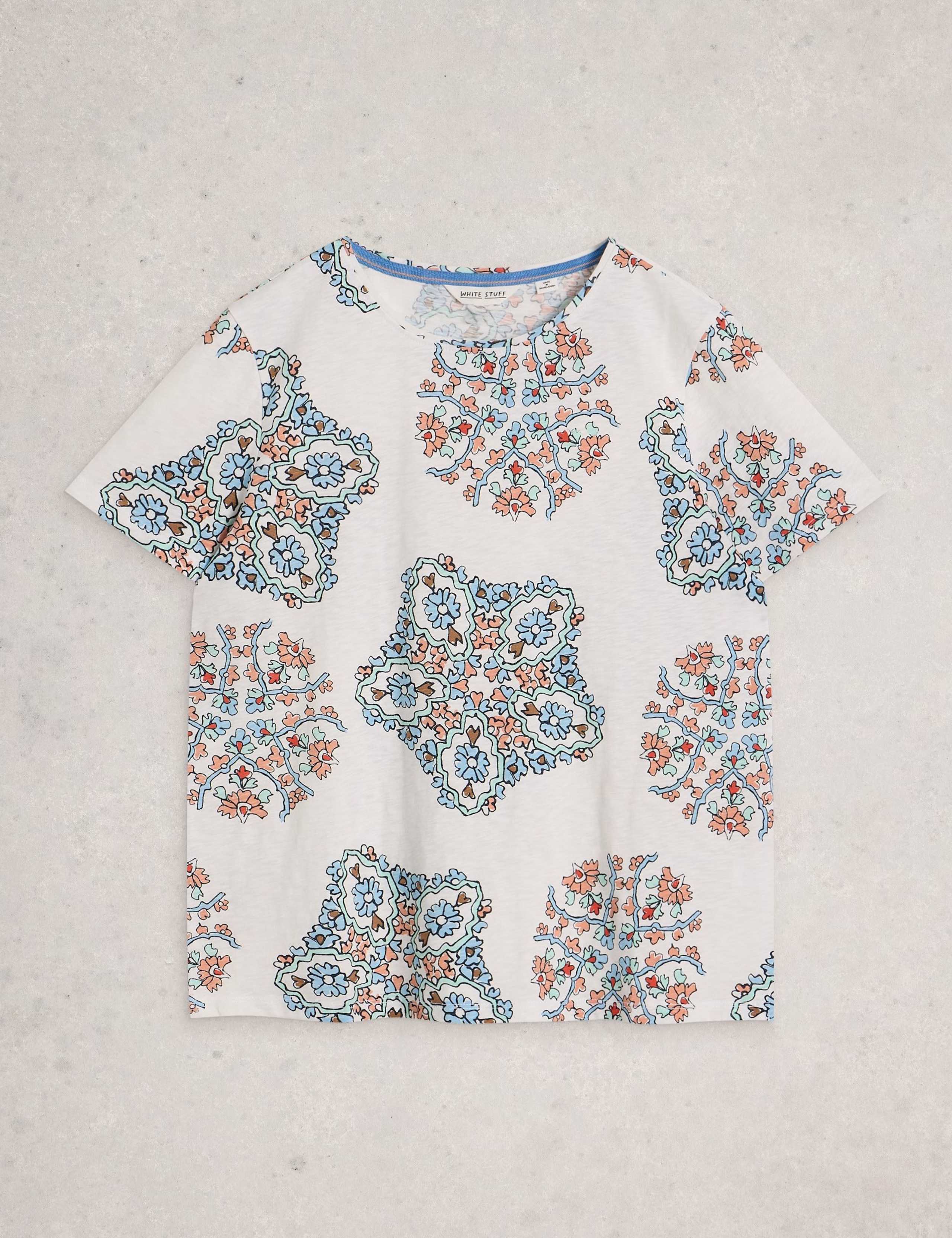 Pure Cotton Floral T-Shirt 2 of 6