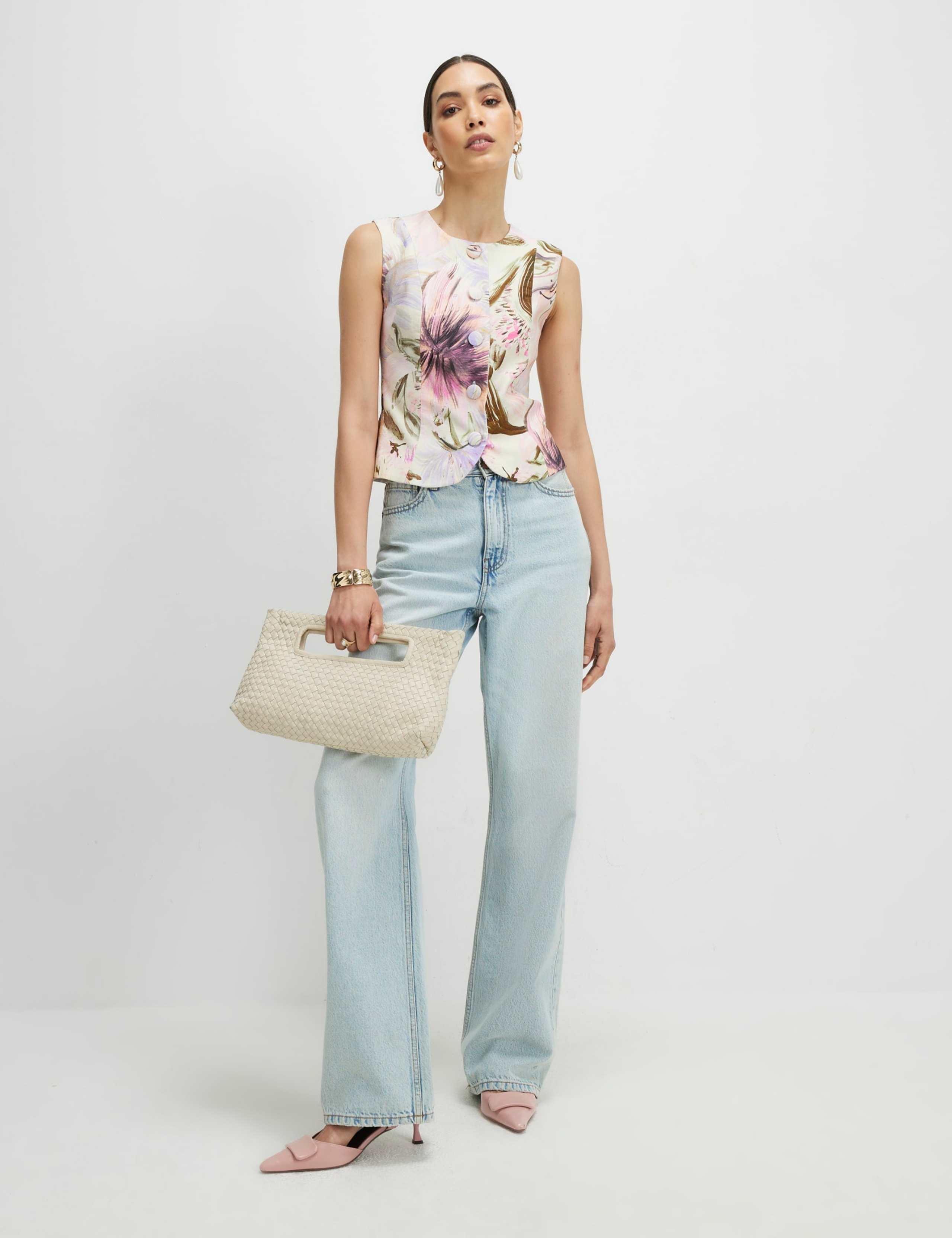 Cotton Rich Floral Waistcoat 2 of 4