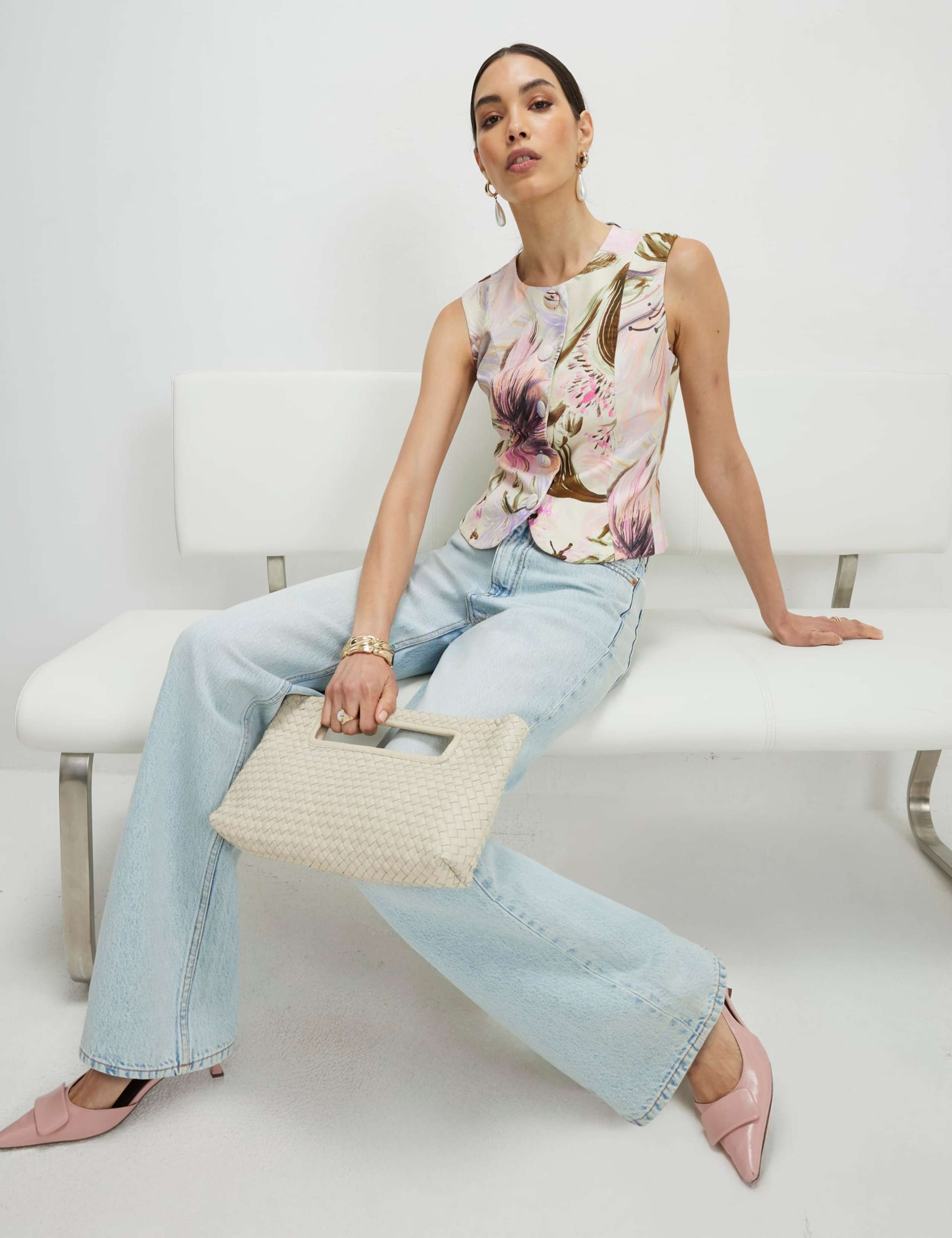 Cotton Rich Floral Waistcoat 3 of 4