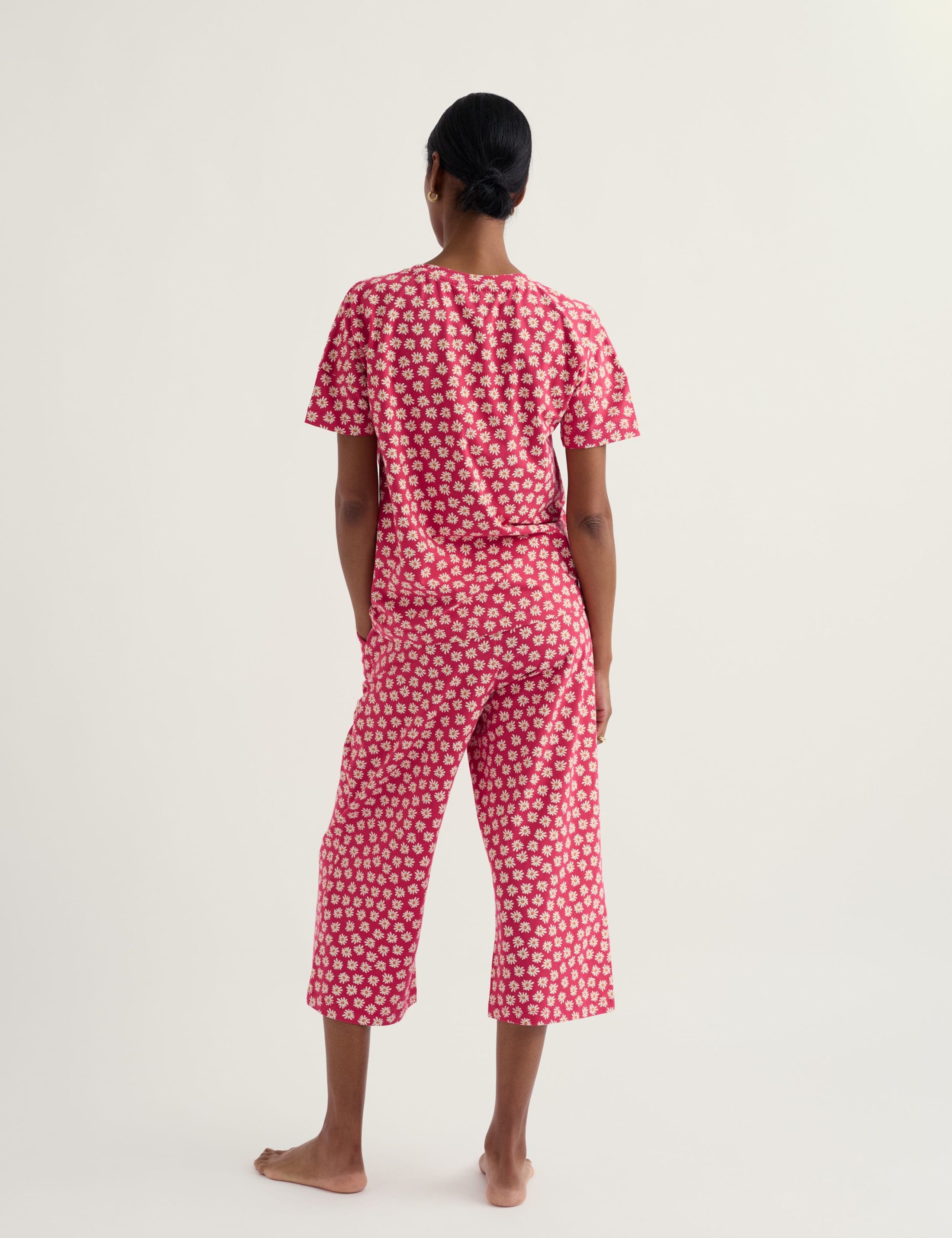 Cotton Rich Floral Cropped Pyjama Set 4 of 5