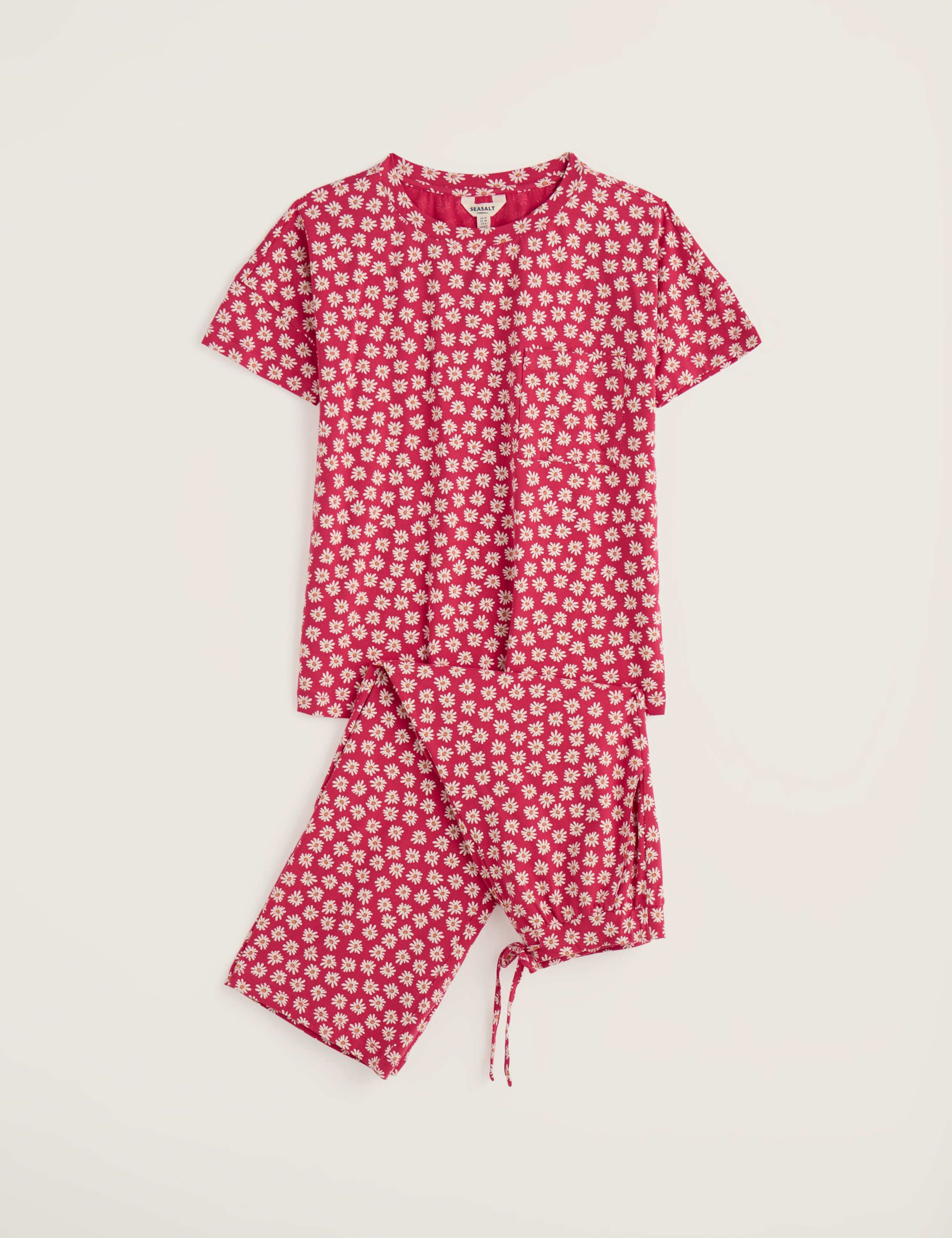 Cotton Rich Floral Cropped Pyjama Set 2 of 5