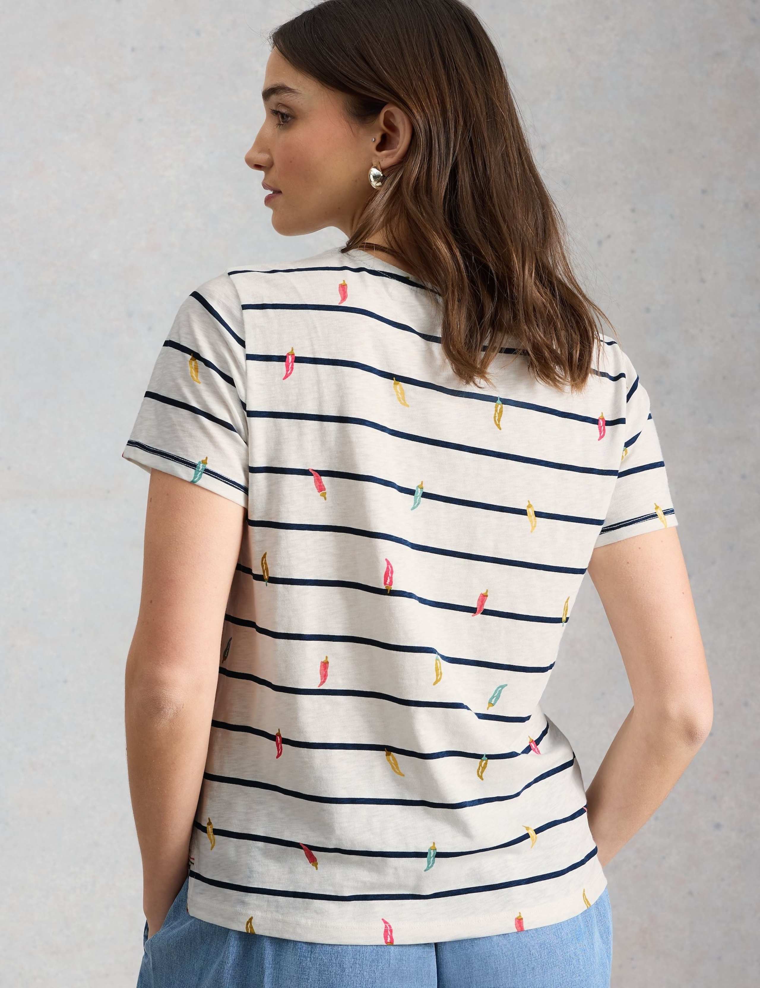 Pure Cotton Striped T-Shirt 3 of 6