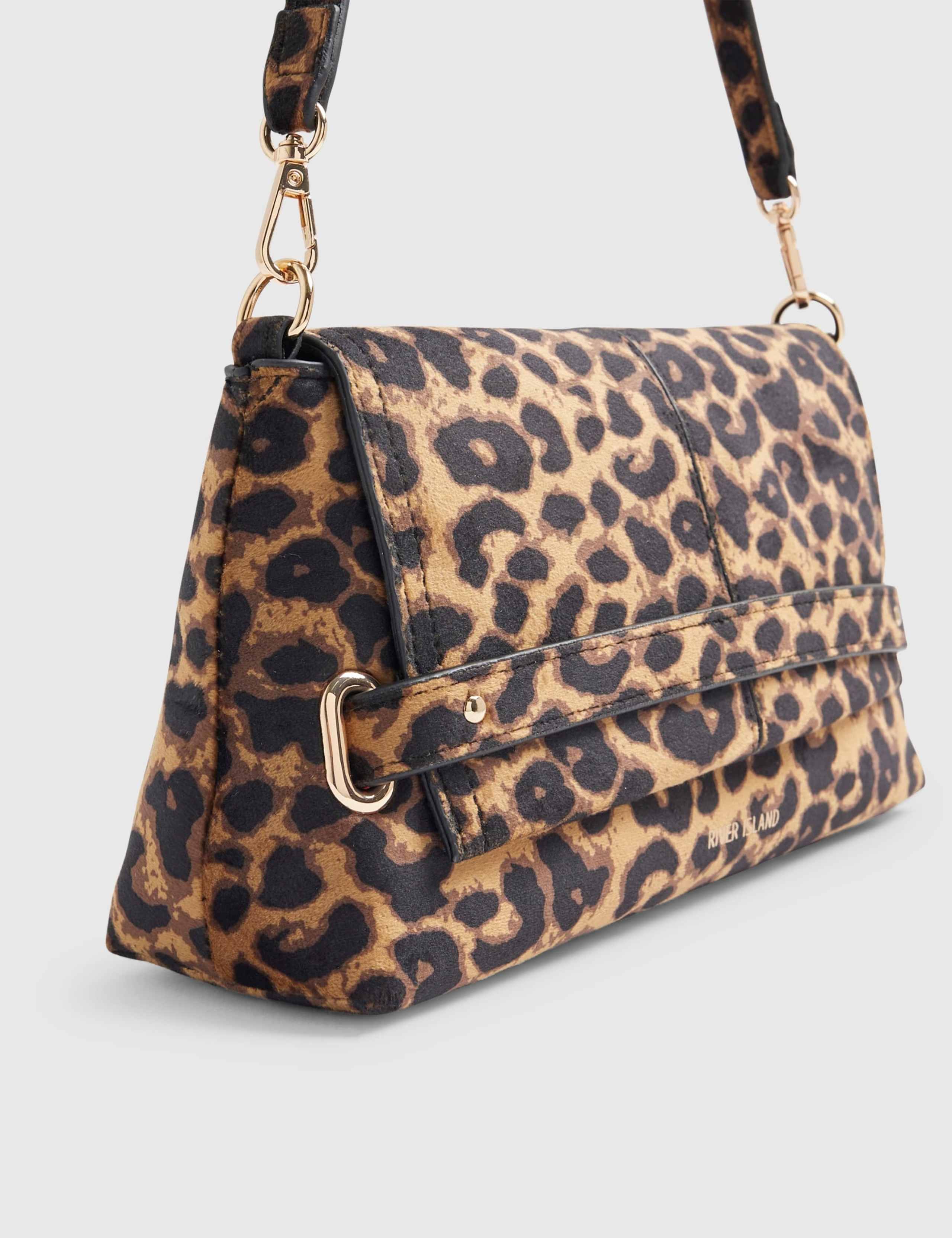 Leopard Print Fold Over Clutch Bag 3 of 4