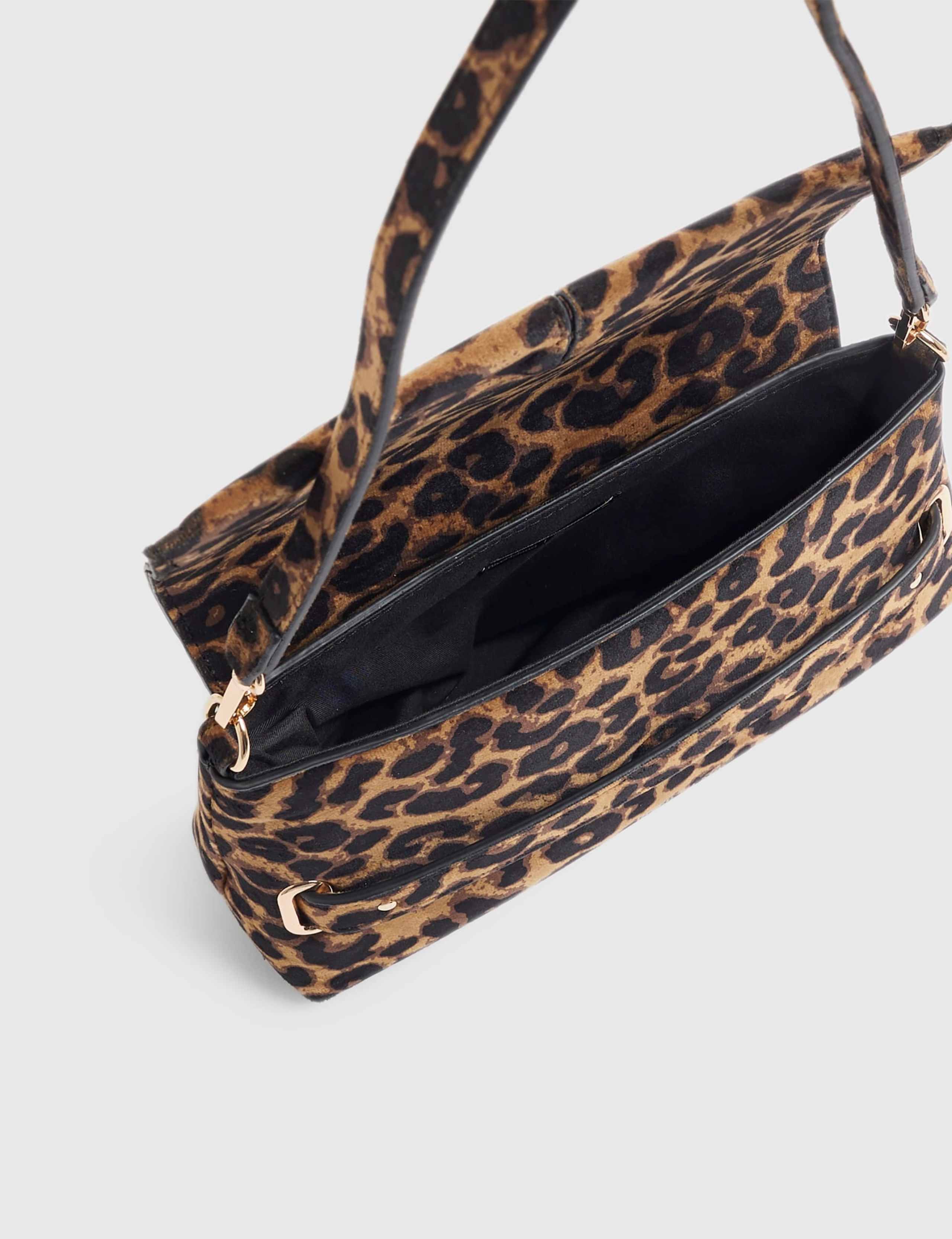 Leopard Print Fold Over Clutch Bag 4 of 4