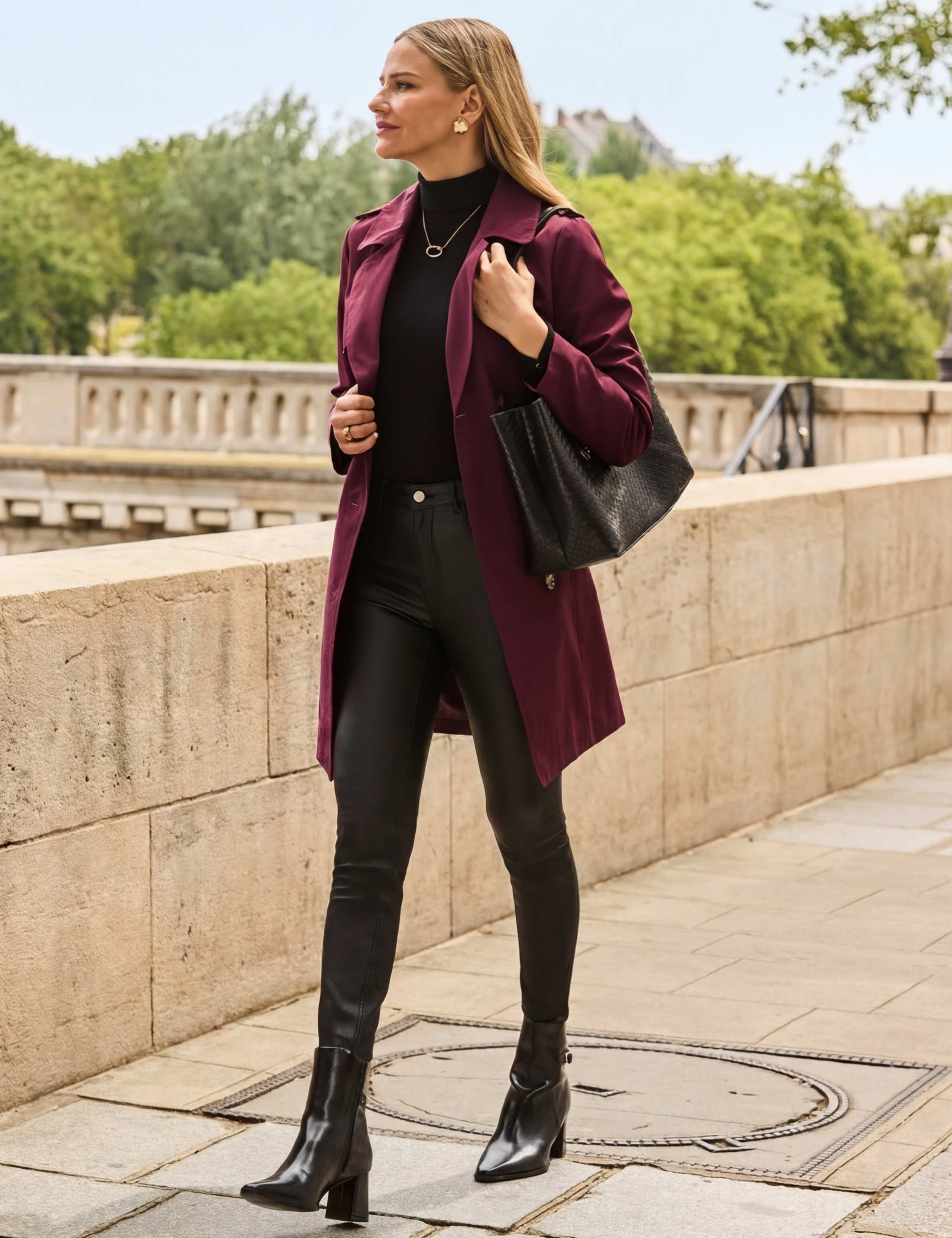 Double Breasted Belted Trench Coat 5 of 8