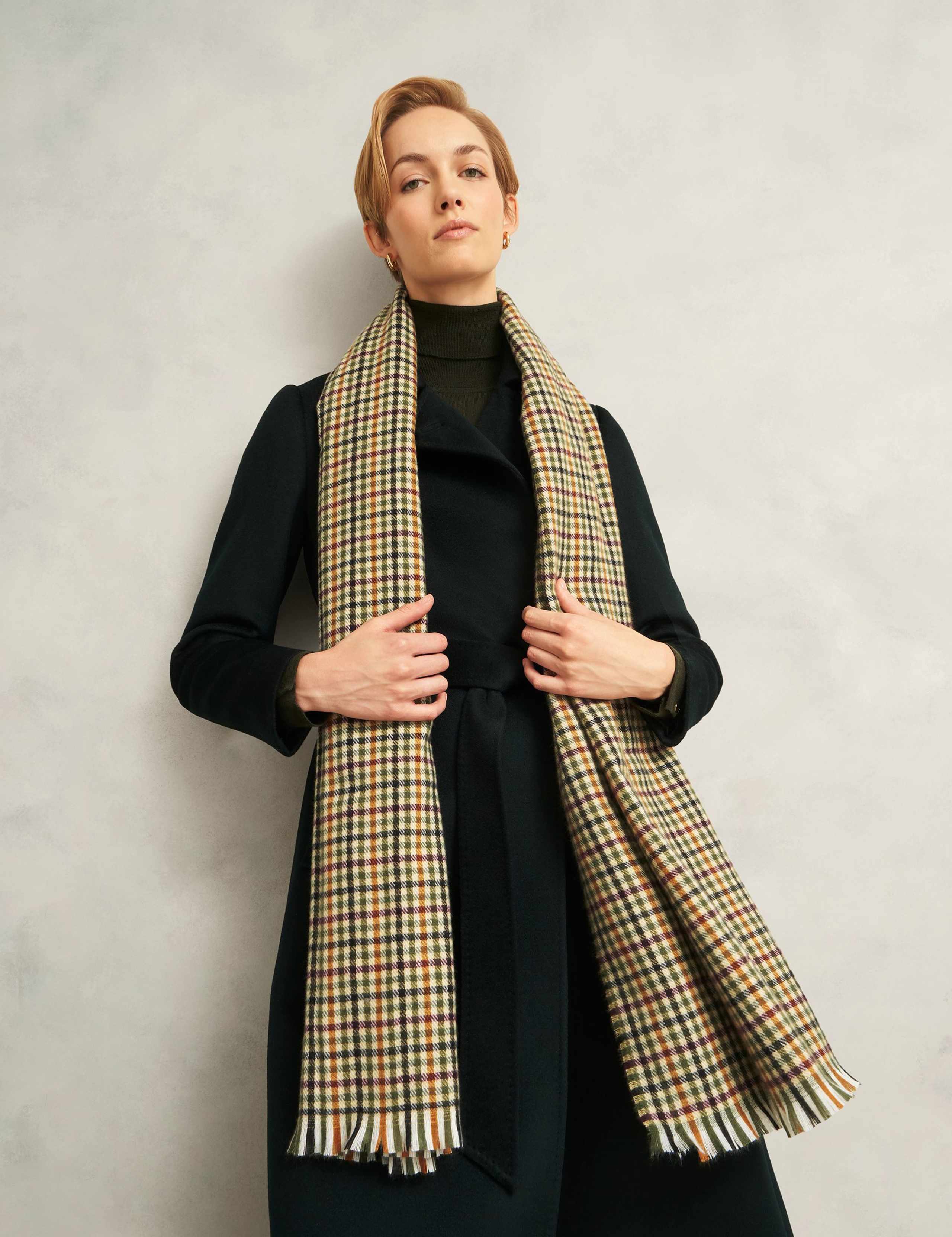 Checked Raw Hems Scarf 3 of 3