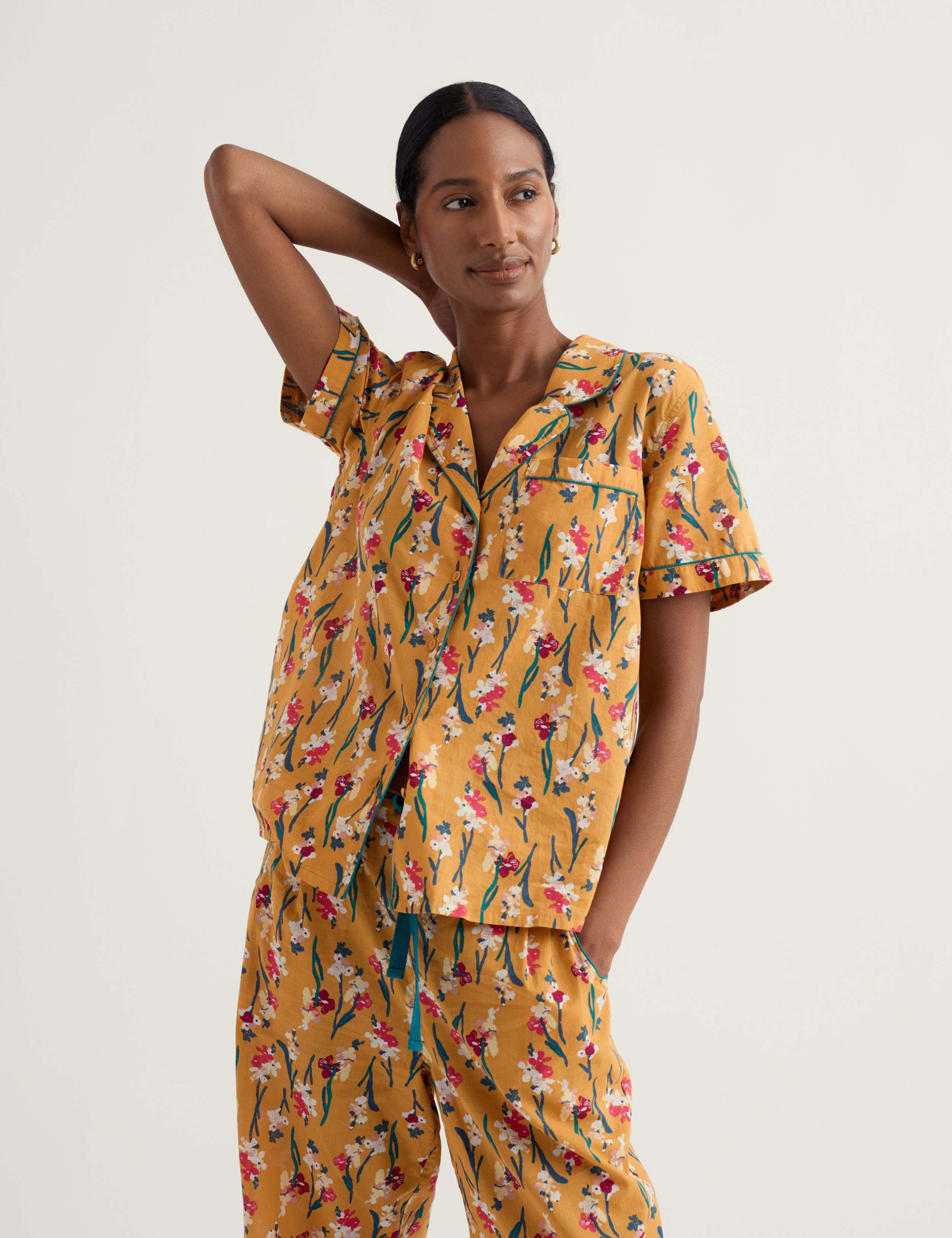 Pure Cotton Floral Pyjama Set 3 of 5